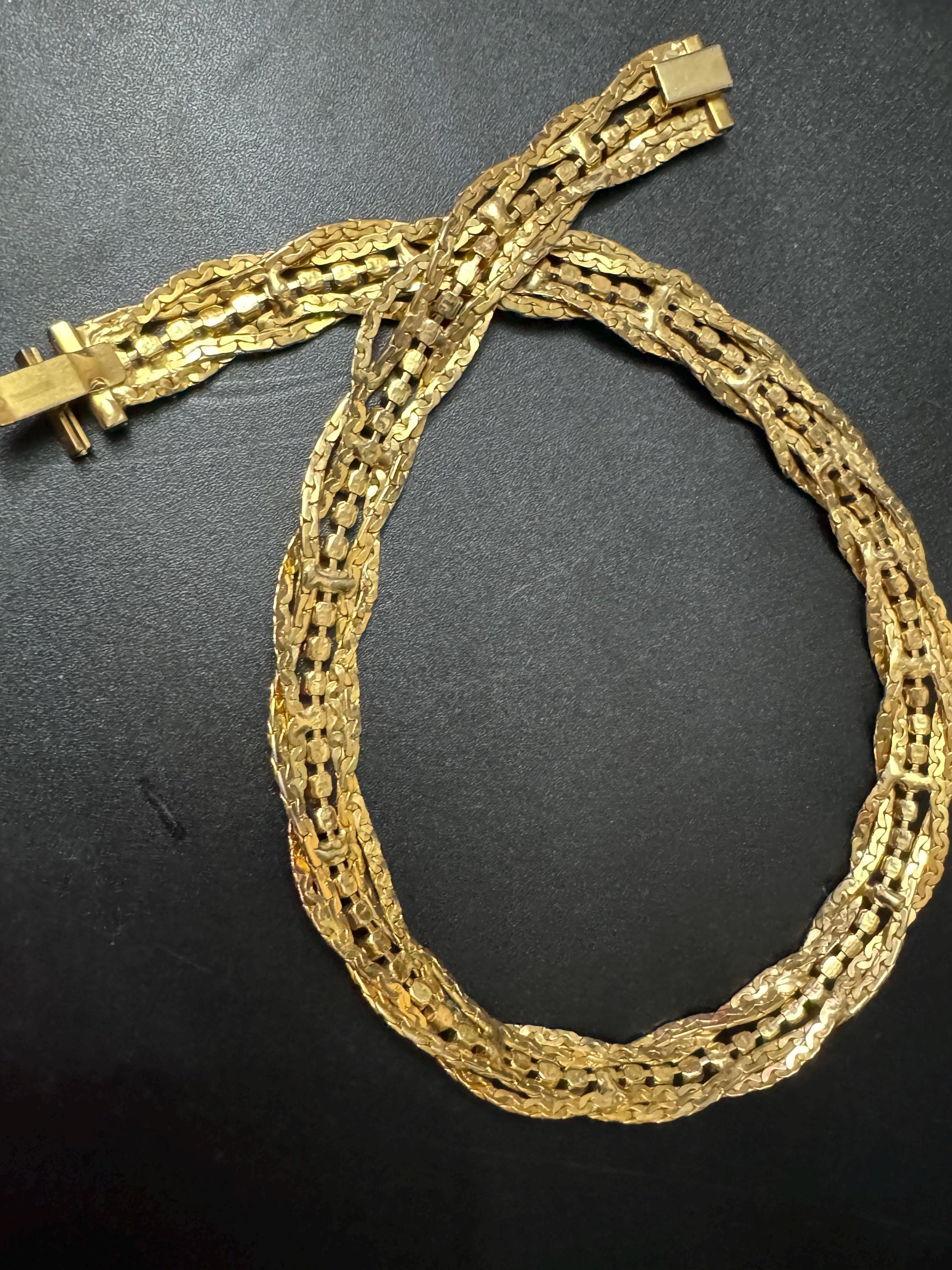 Petite neck 39cm vintage brown cognac glass diamanté wide mesh choker necklace