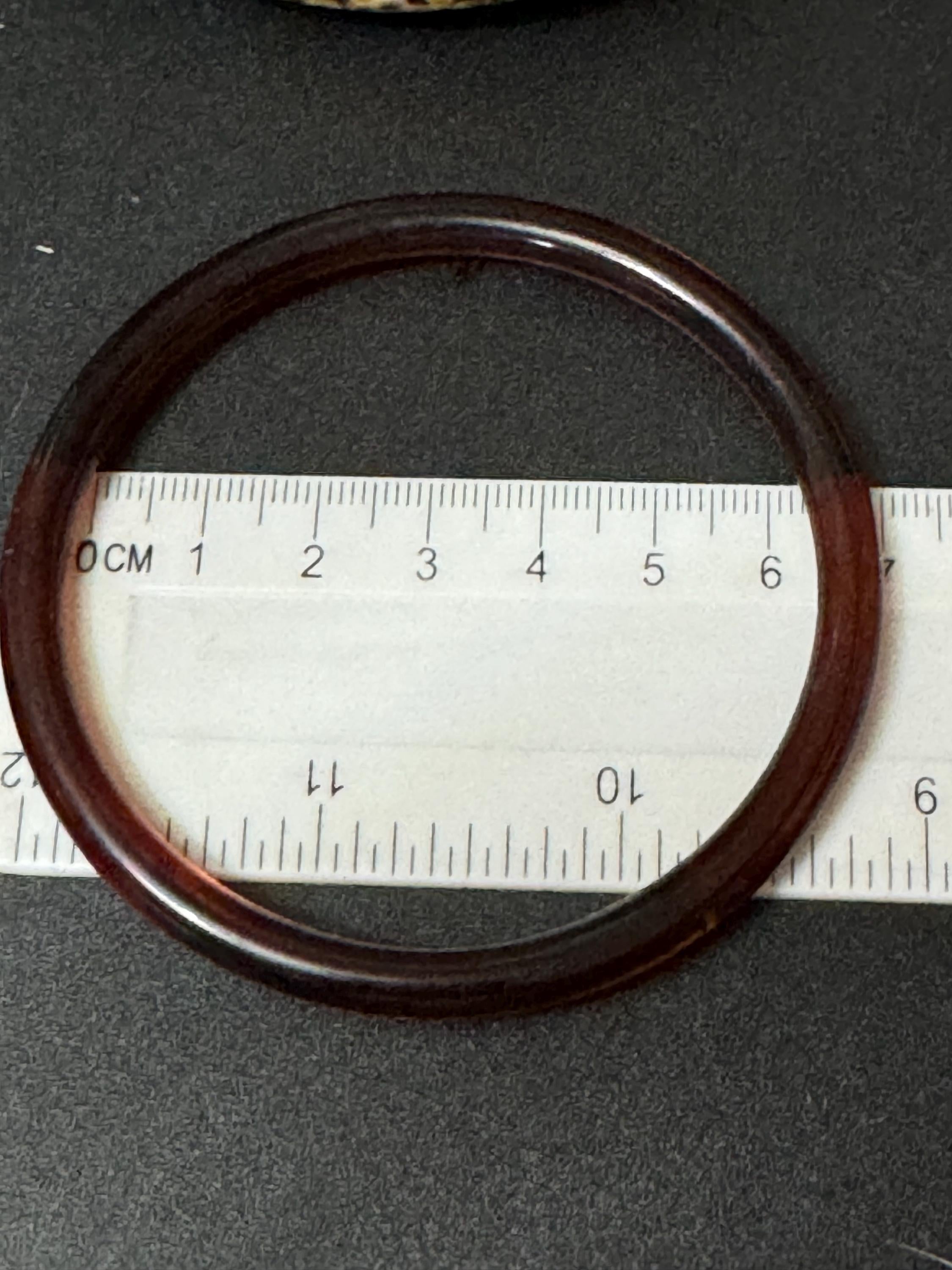 Cream brown yellow beige stack of vintage retro plastic bangles
