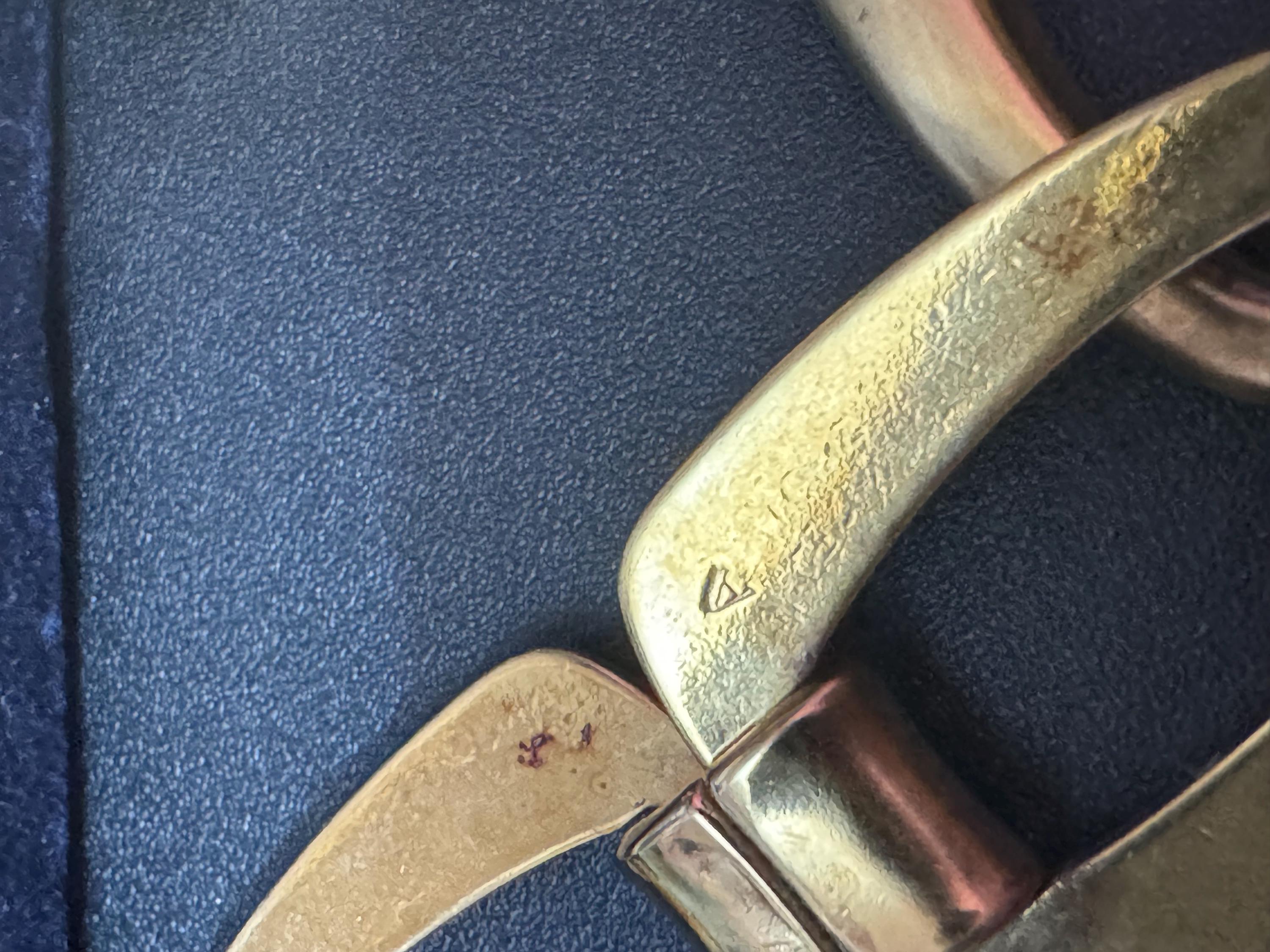 Signed aquascutum Petite neck 37cm Vintage gold tone heavy wide choker necklace