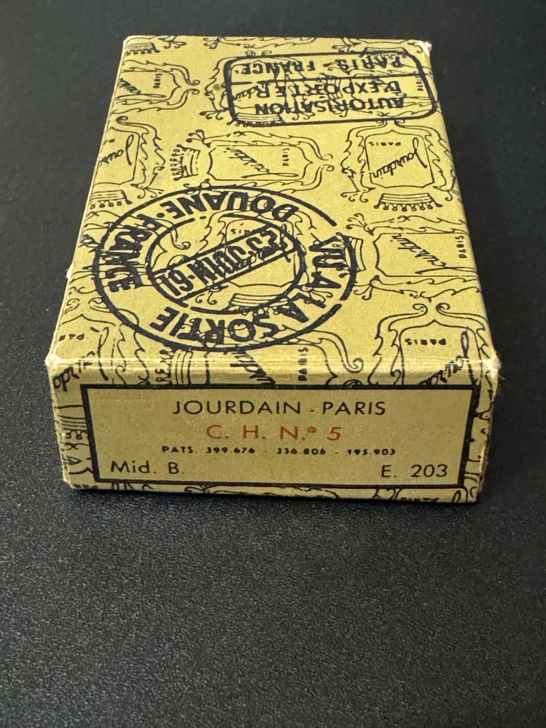 1960s rare C.H. N.o5 by jourdain Paris boxed miniature perfume bottle (full)
