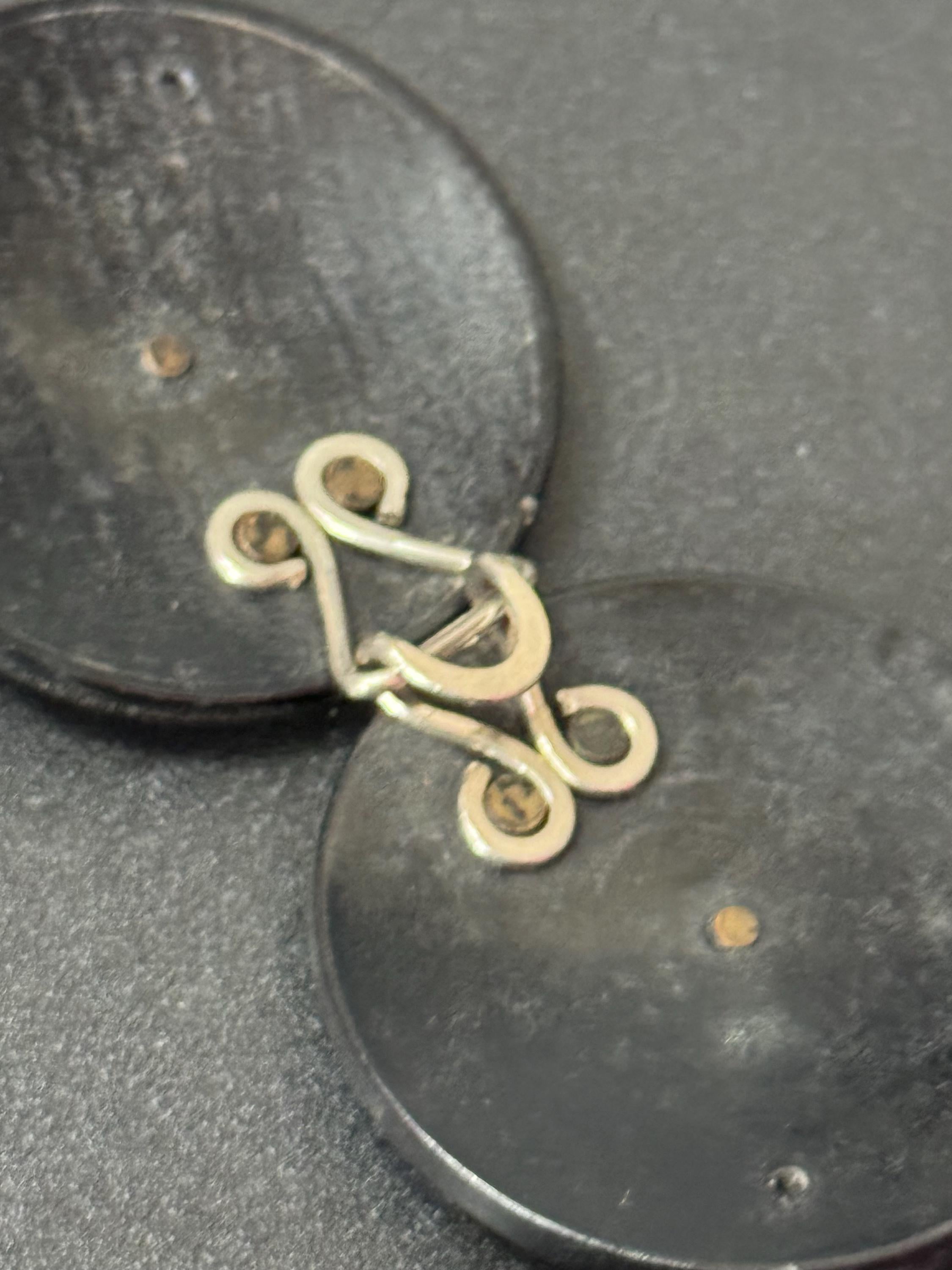 True Art Deco 2 part BLACK early celluloid plastic belt buckle