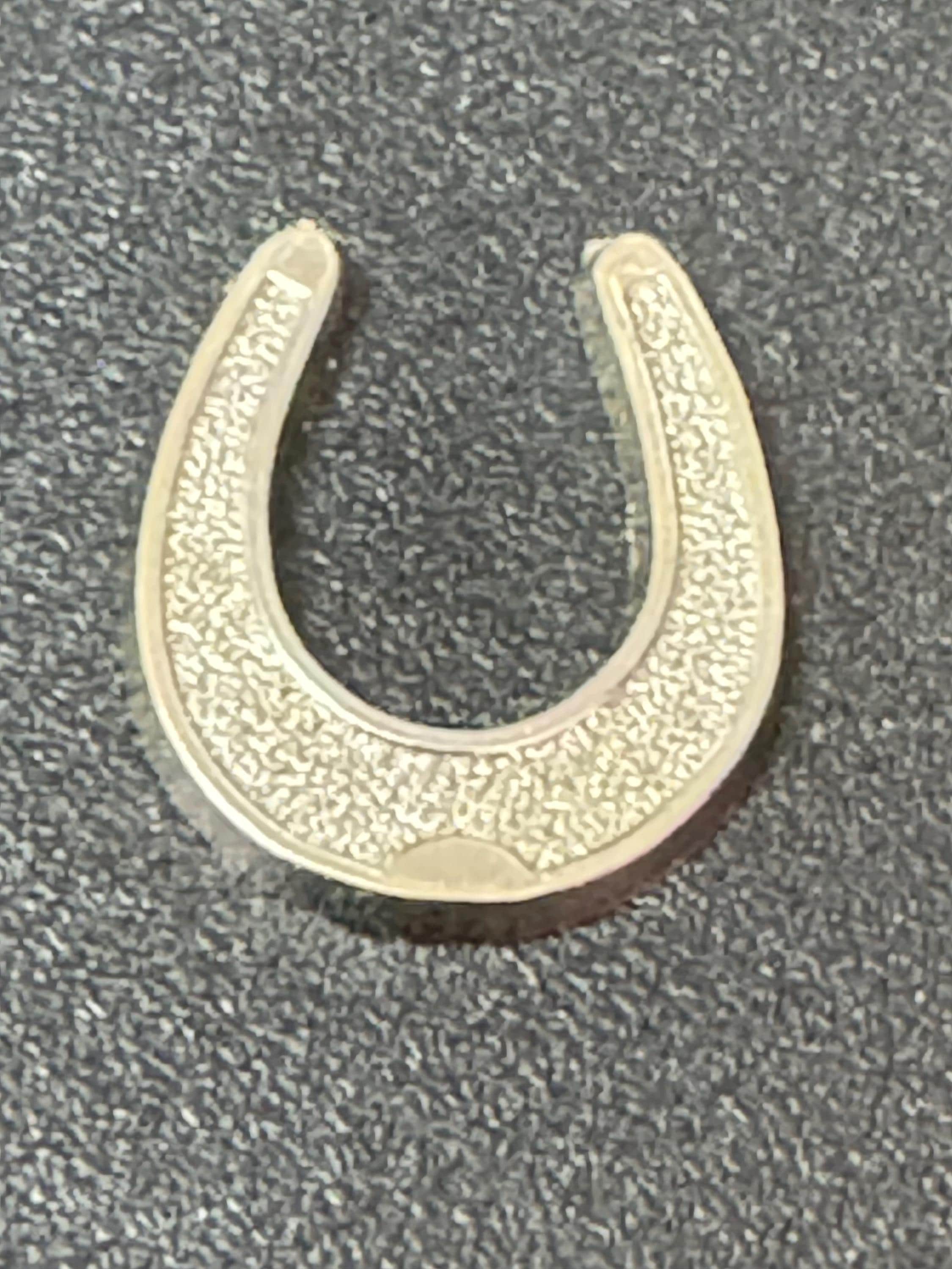 Small horseshoe Wedding Cake topper decoration Vintage silver plastic 1.5cm