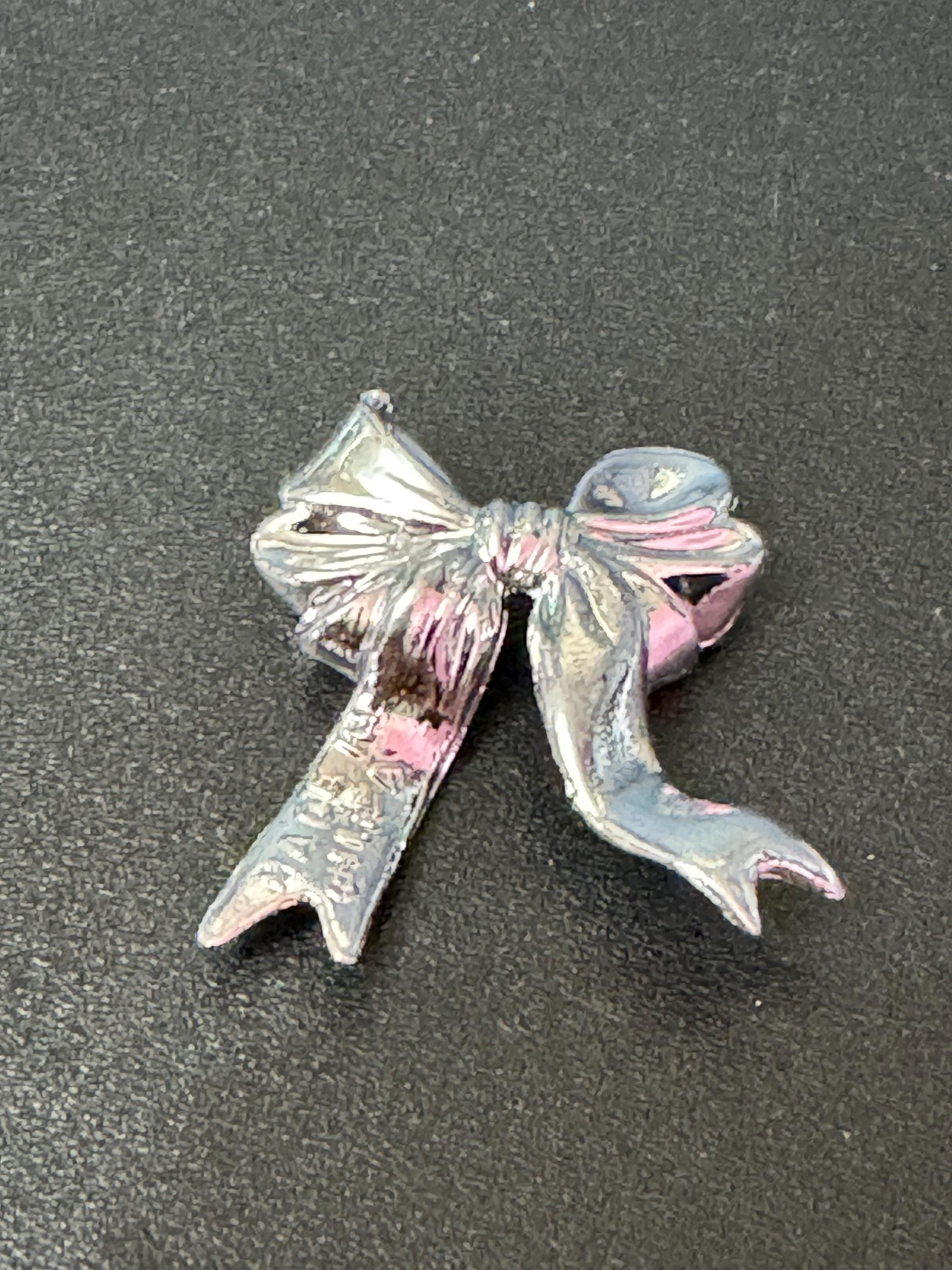 Vintage silver traditional anniversary bow ribbons Cake topper decorations, nostalgic wedding plastic