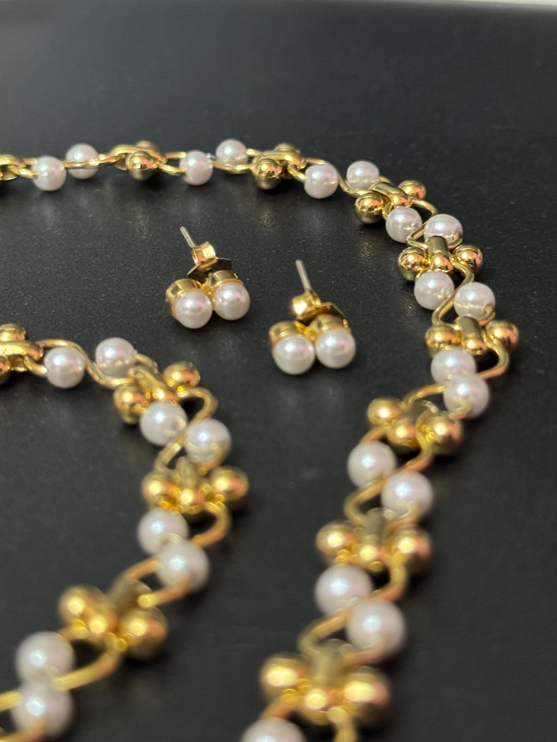 ADRIEN Mann boxed gold plated rhinestone panther link jewellery set necklace bracelet and earrings