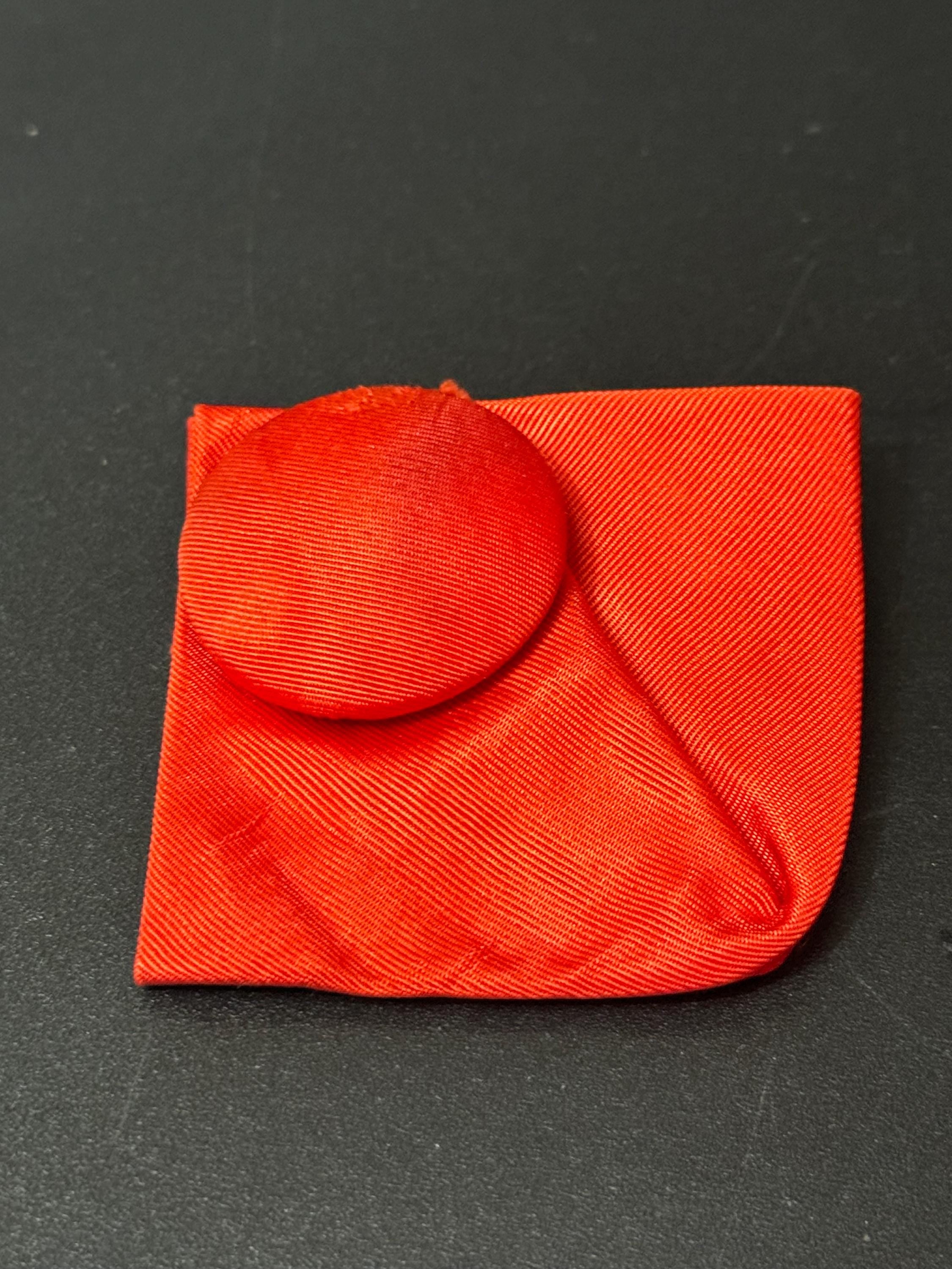 Vintage signed Paloma Picasso bright red button ribbon brooch