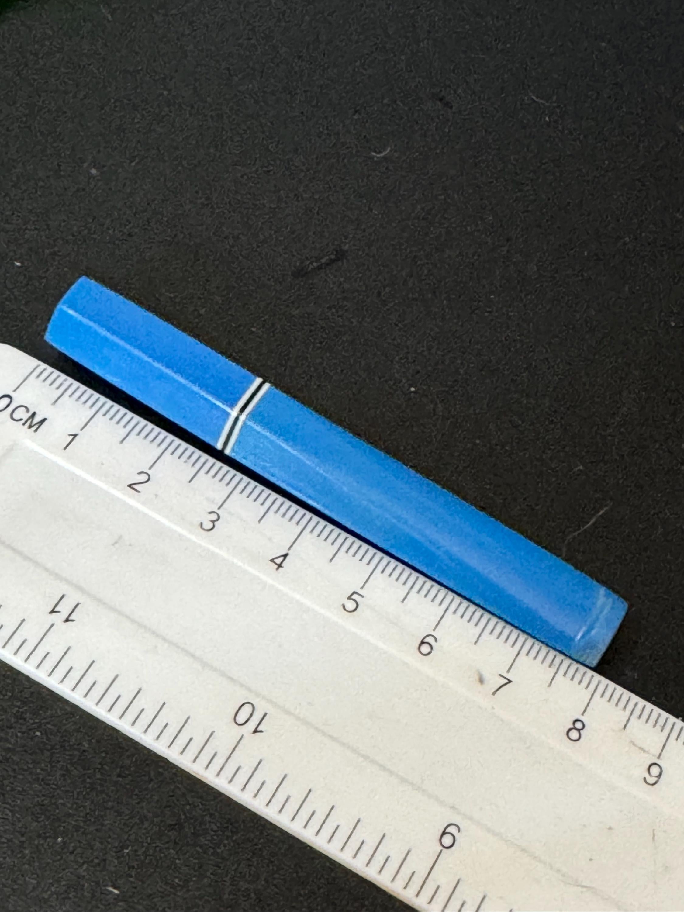 Vintage French BLUE early plastic Cigarette Holder 1920s Bakelite 8cm for standard cigarettes