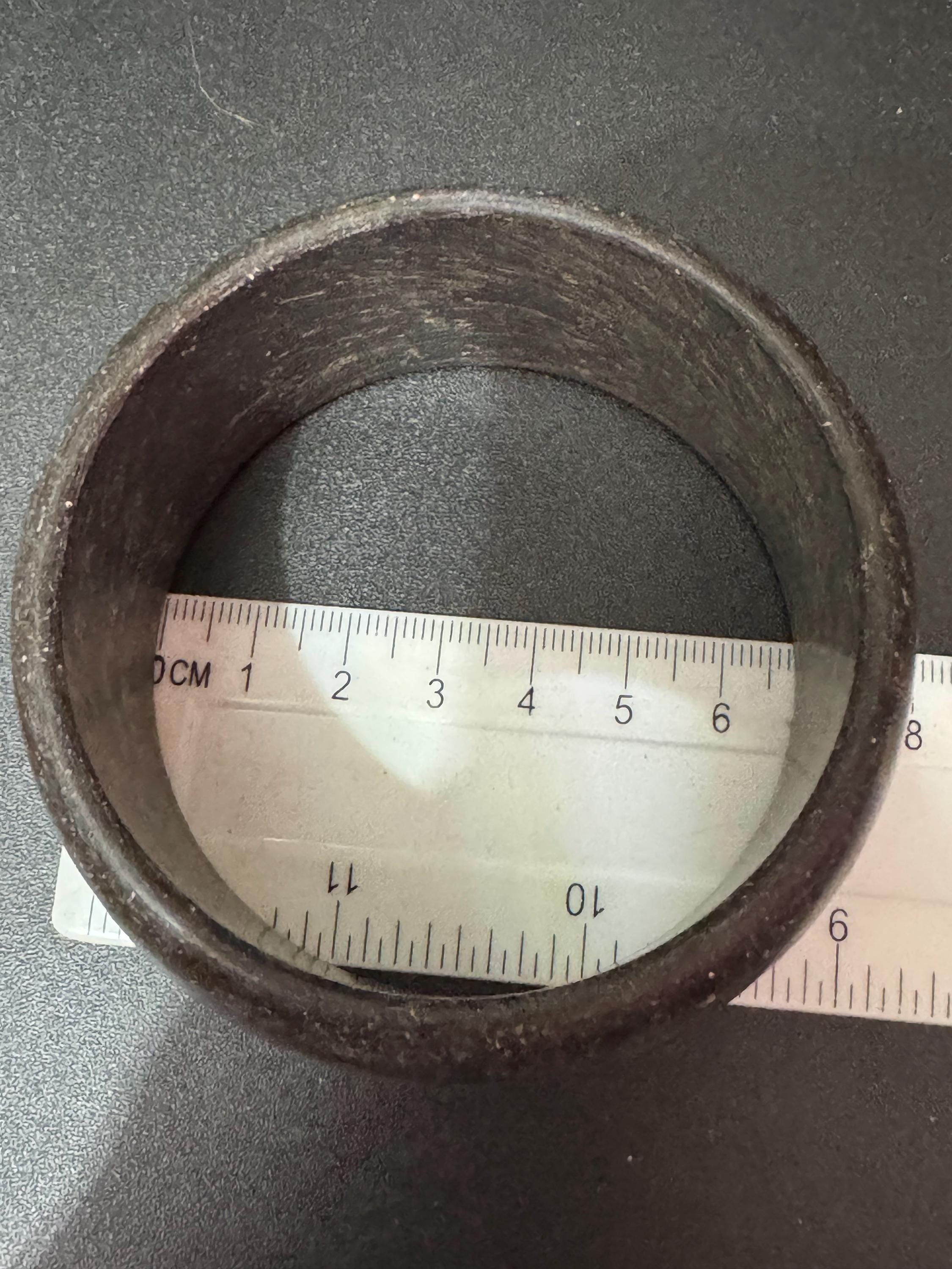 Oversized dark brown natural wood wide wooden cuff bangle bracelet stacking layering Vintage boho festival