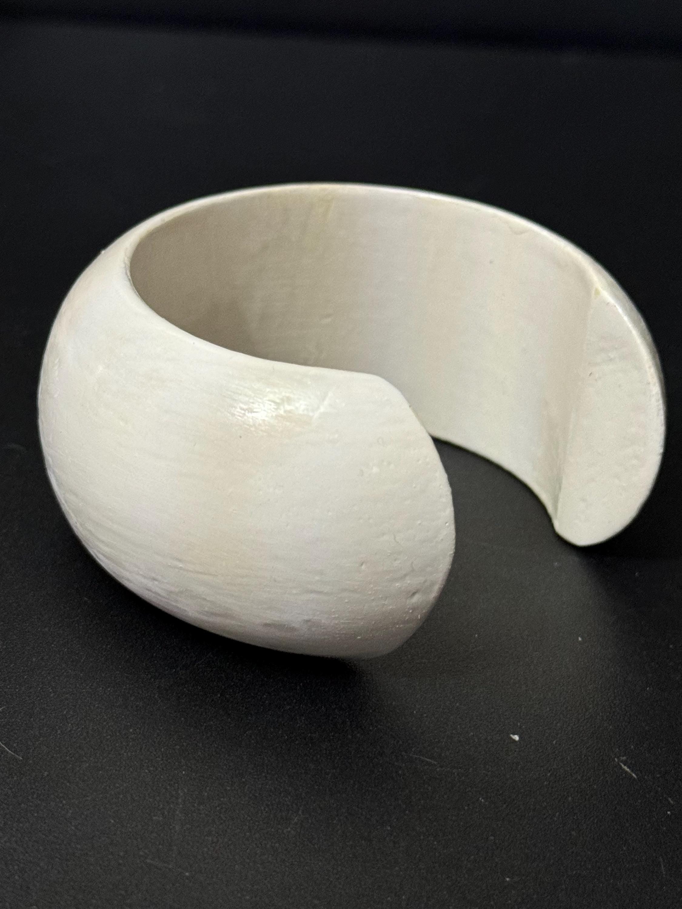 Retro 4cm wide coloured wooden bangles,  open cuff bracelets,  create a bangle stack