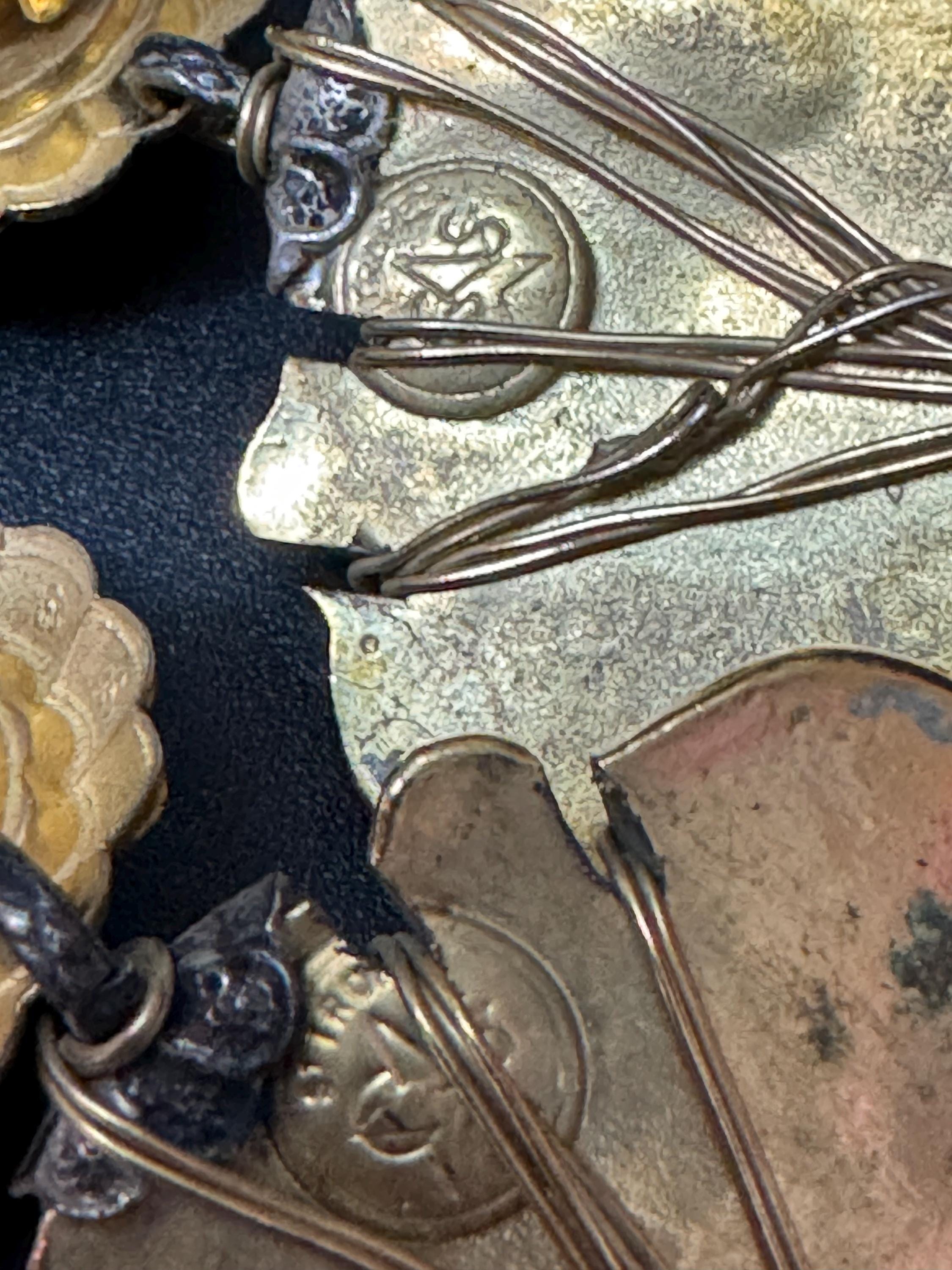 Vintage Les Nereides oversized dangly elephant drop clip on earrings French designer gold tone