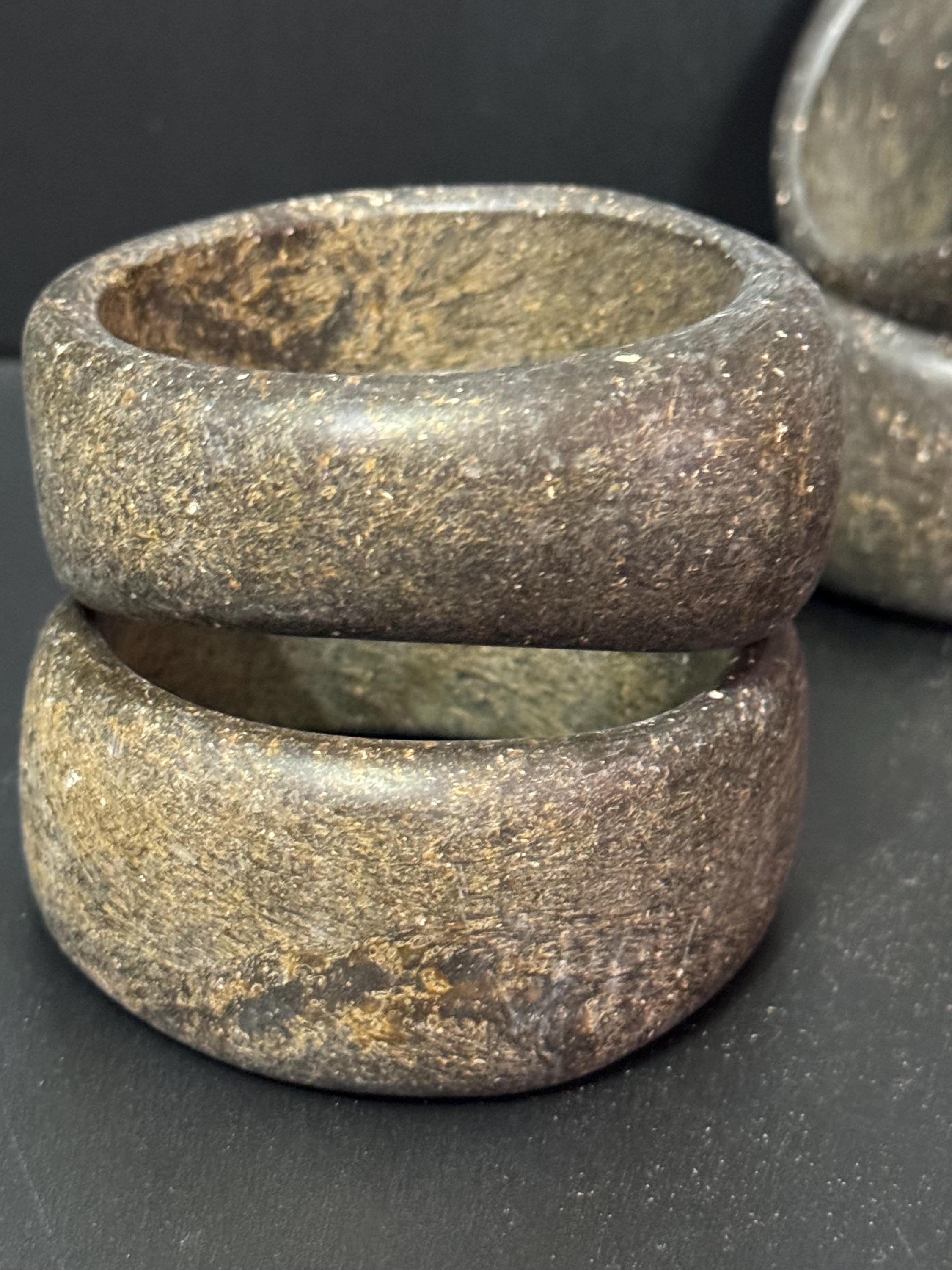 Oversized dark brown natural wood wide wooden abstract cuff bangle bracelet stacking layering Vintage boho festival