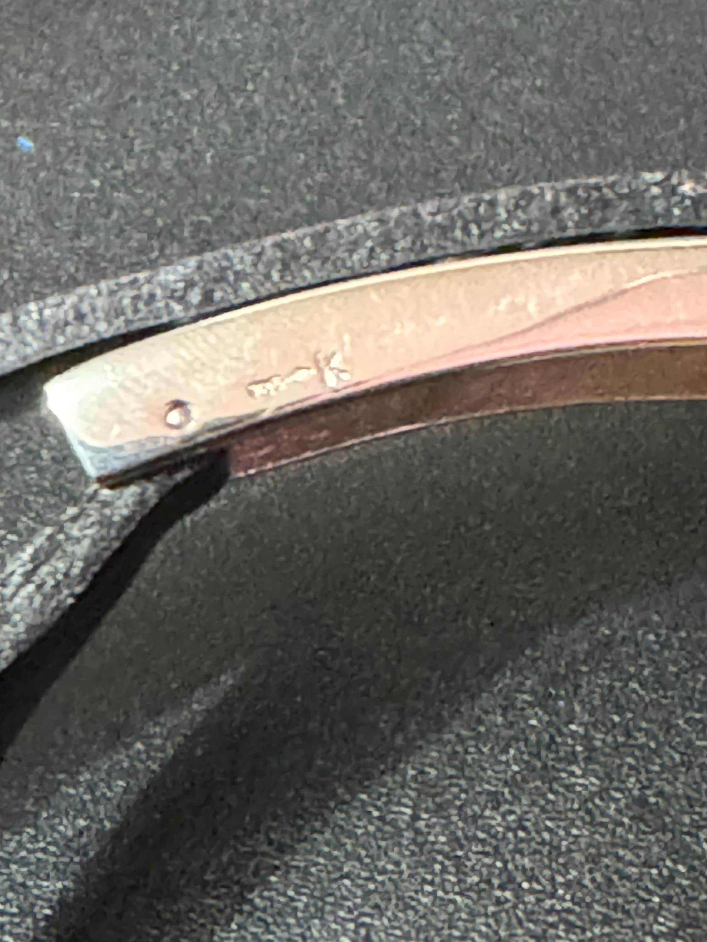 Signed Kenzo sterling silver burgundy leather combination double bracelet or 37cm choker with 925 leaf motif hallmarked