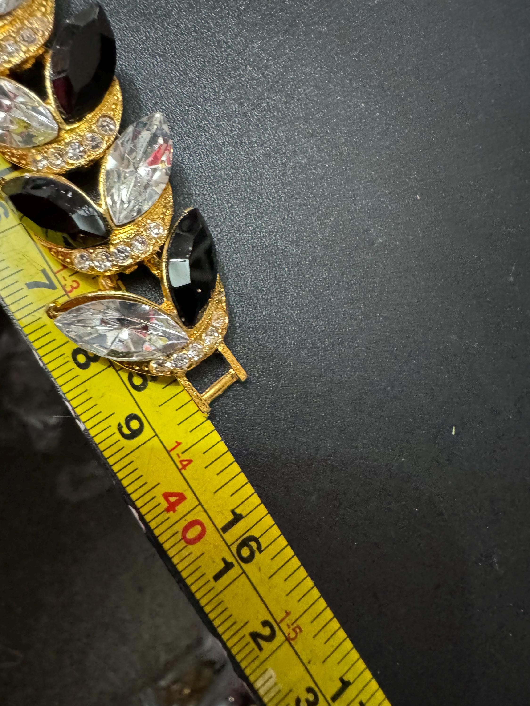Vintage Swarovski Crystal Necklace and Clip On Earrings Set