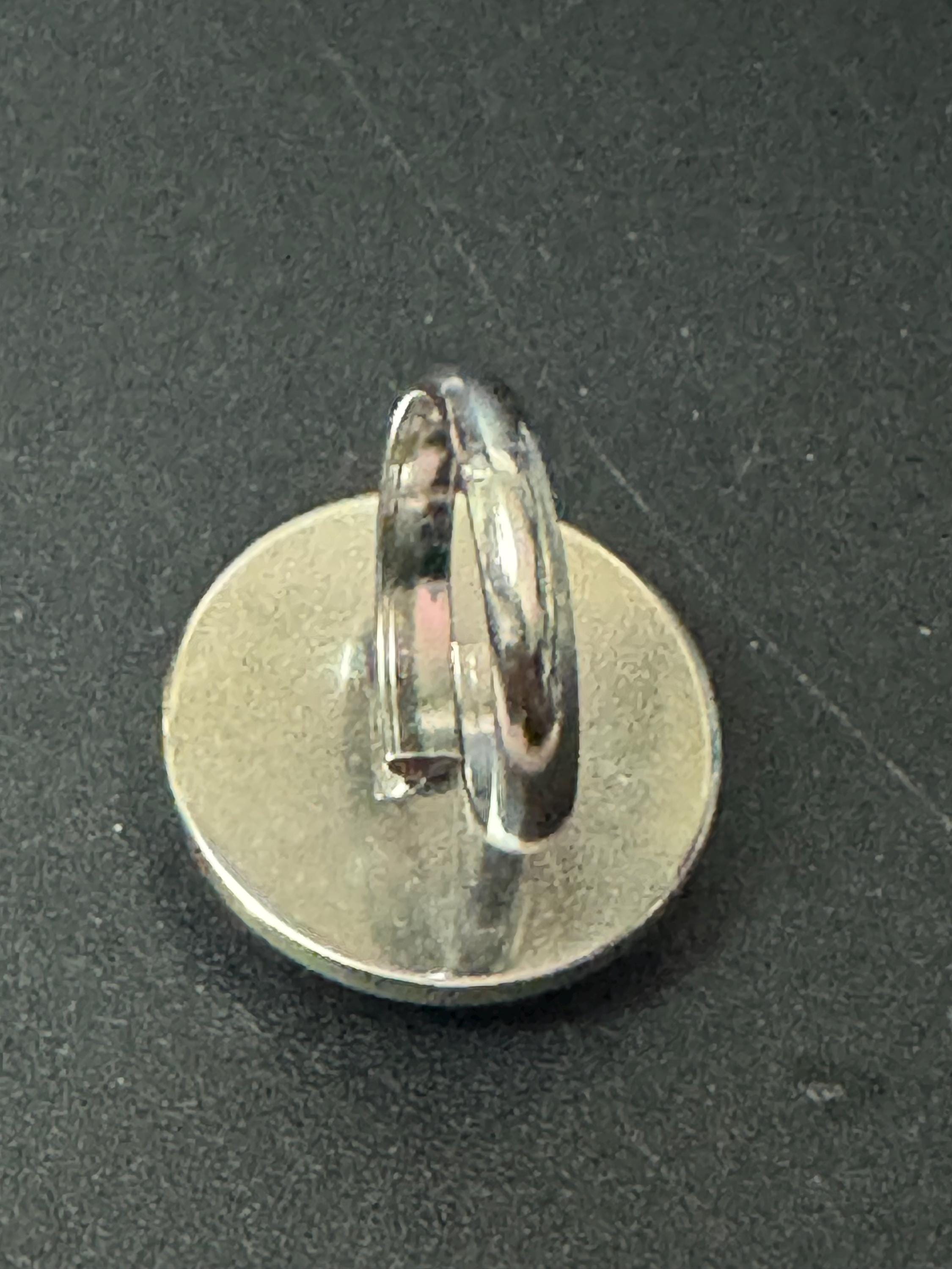 Adjustable Oversized 25mm bezel set Leopard print ring stainless steel, non Tarnish glass cabochon