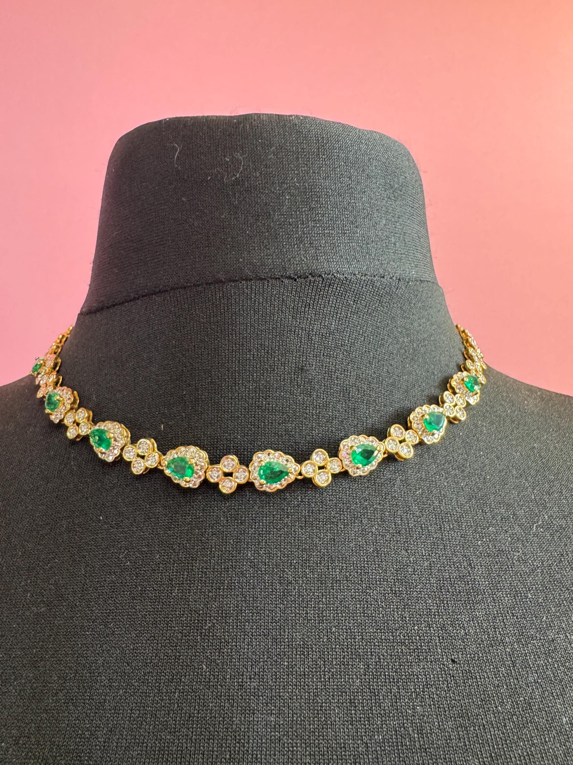 JBK Camrose & Kross Emerald Green Rhinestone Necklace