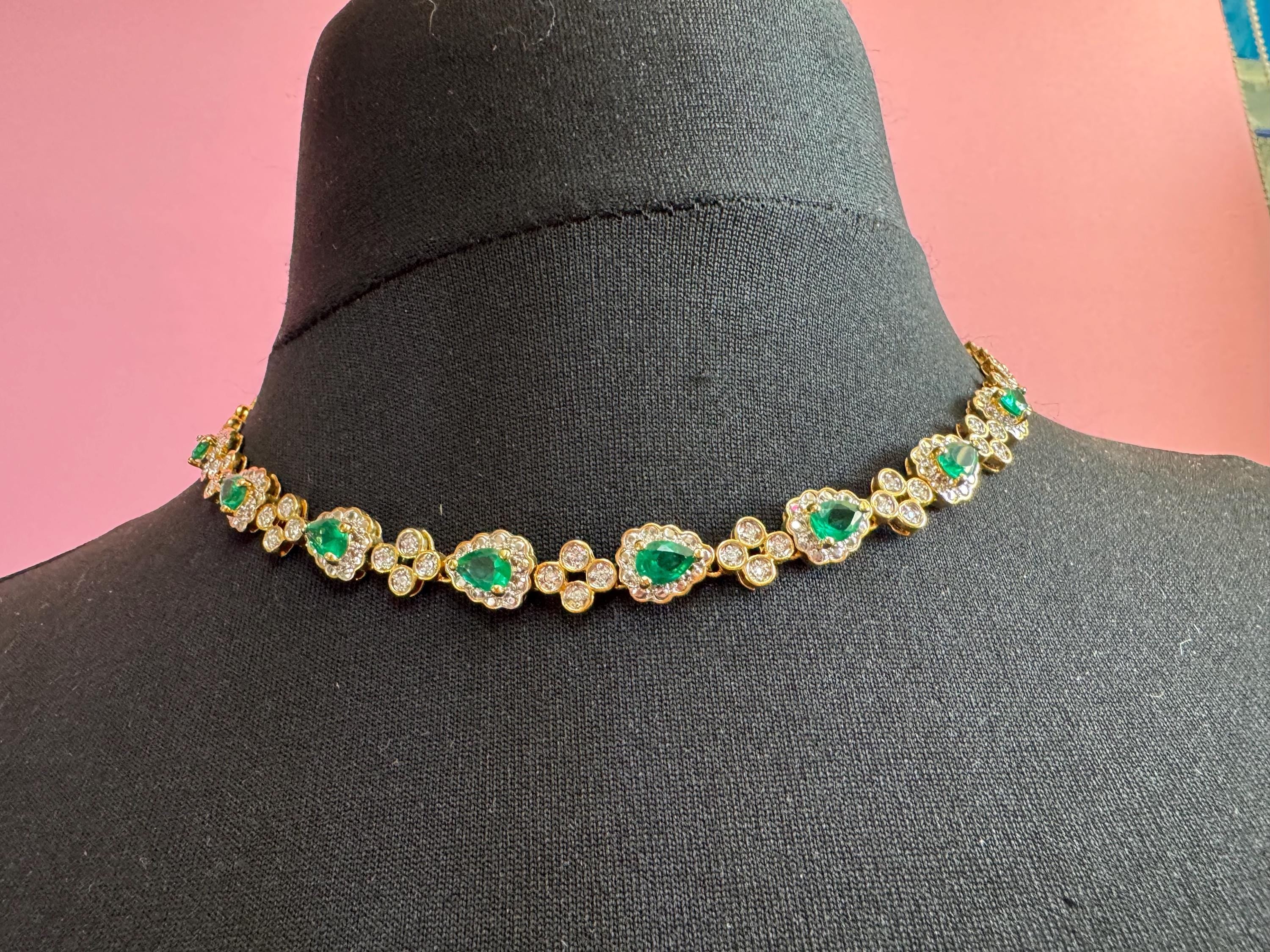 JBK Camrose & Kross Emerald Green Rhinestone Necklace