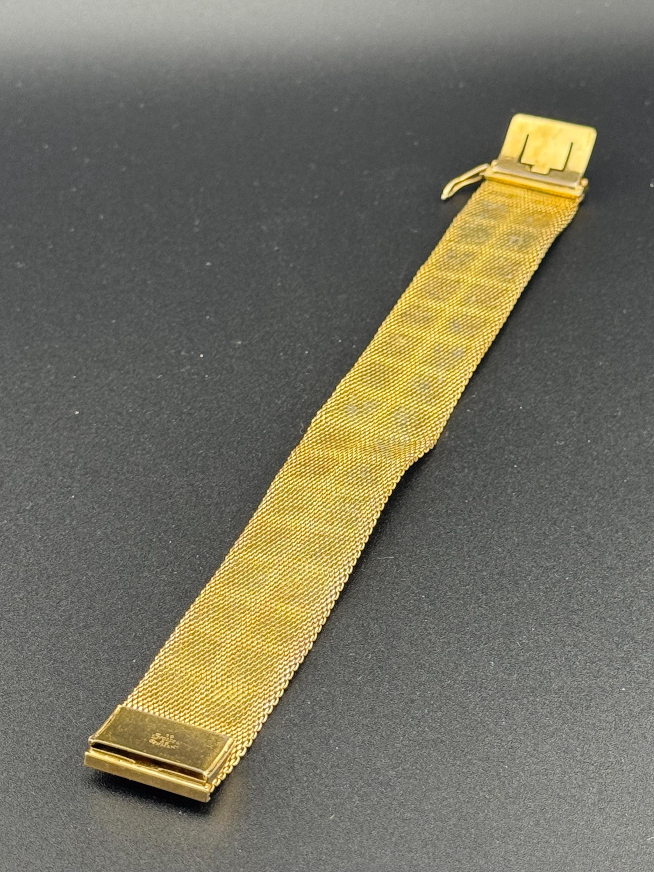 Henkel & Grosse gold plated Designer wide link cuff articulated bracelet Modernist 1966 vintage condition