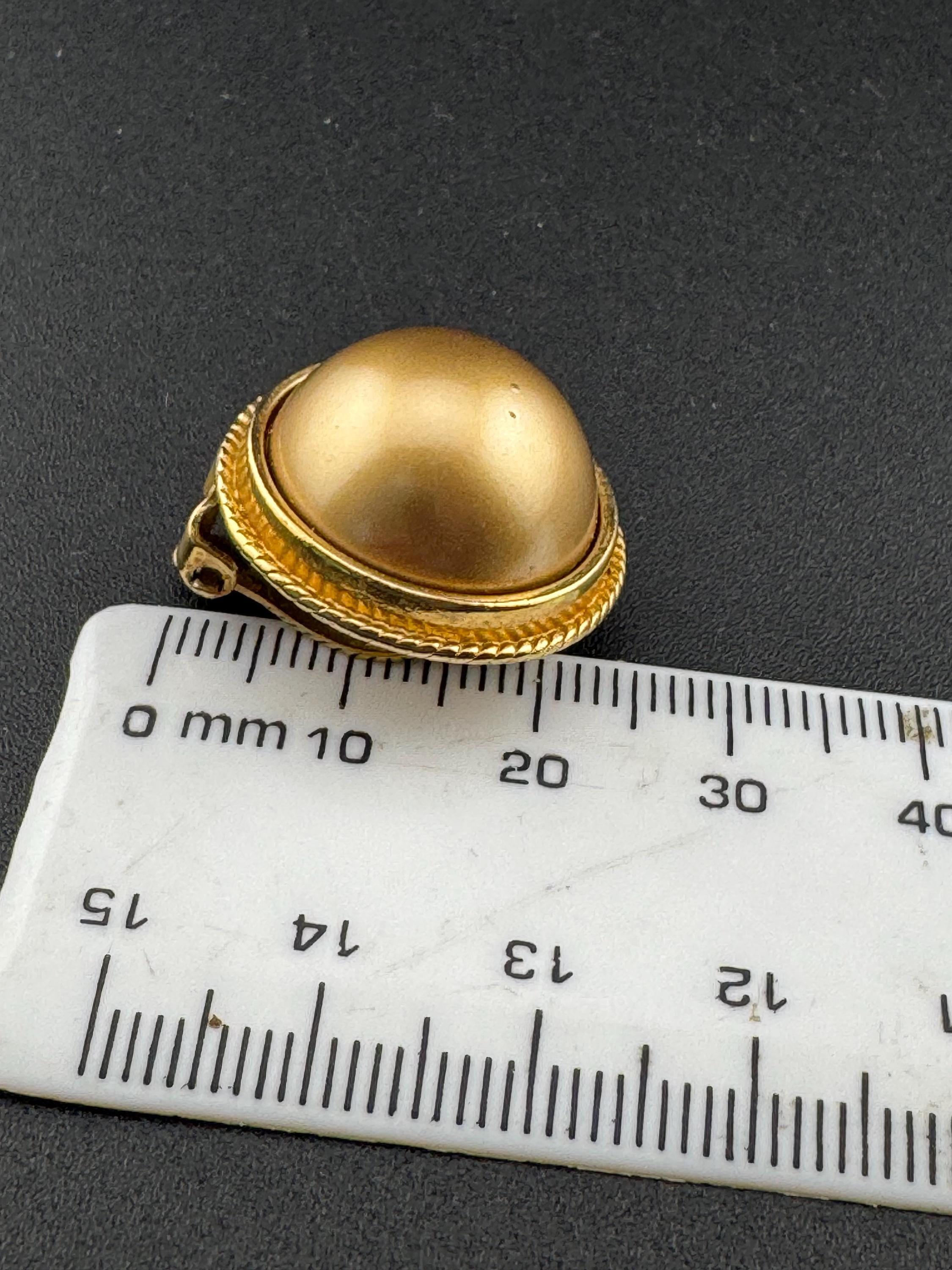 Vintage CAROLEE Gold Tone Domed Clip On Earrings: 1980s Studs