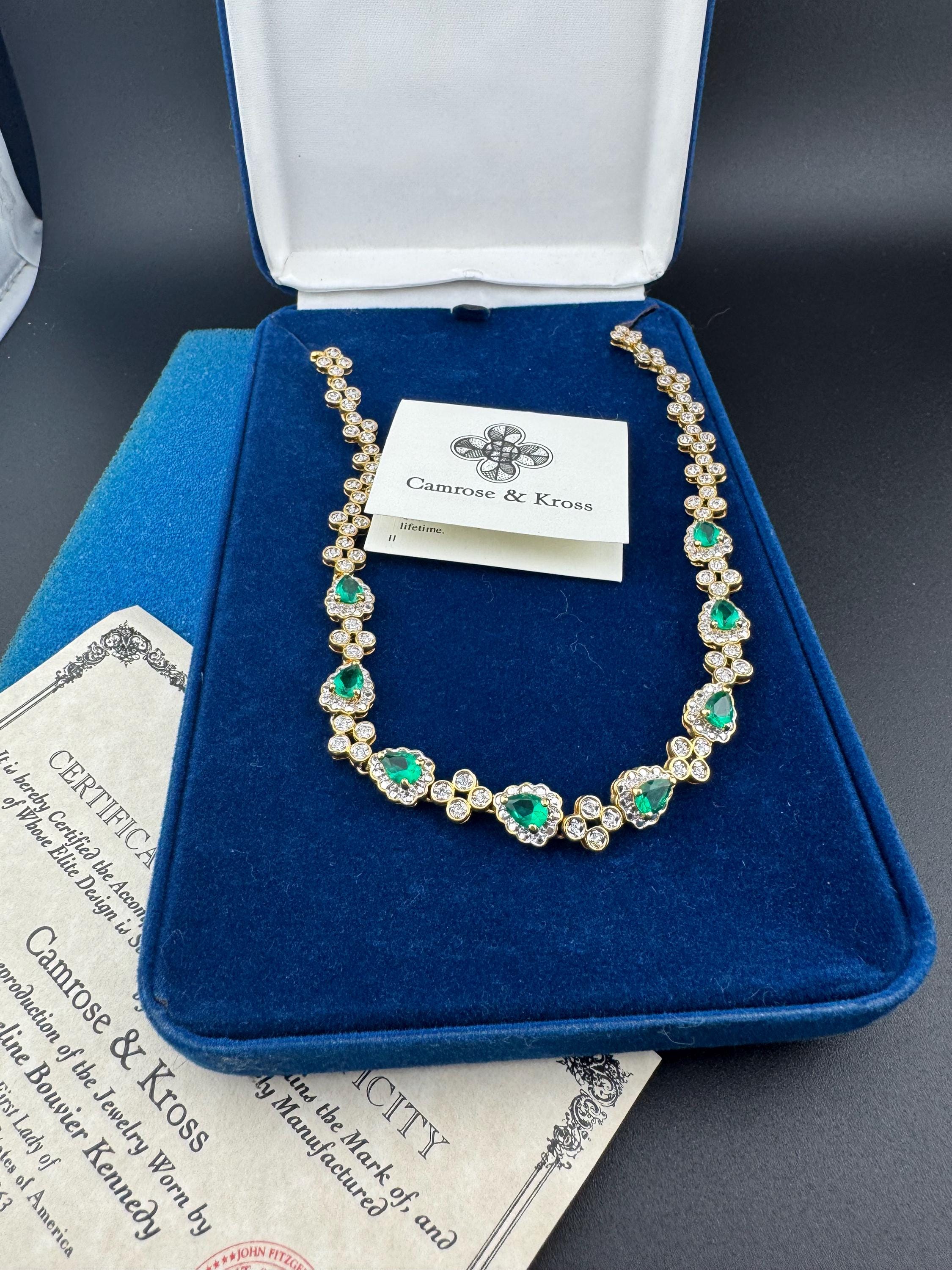 JBK Camrose & Kross Emerald Green Rhinestone Necklace