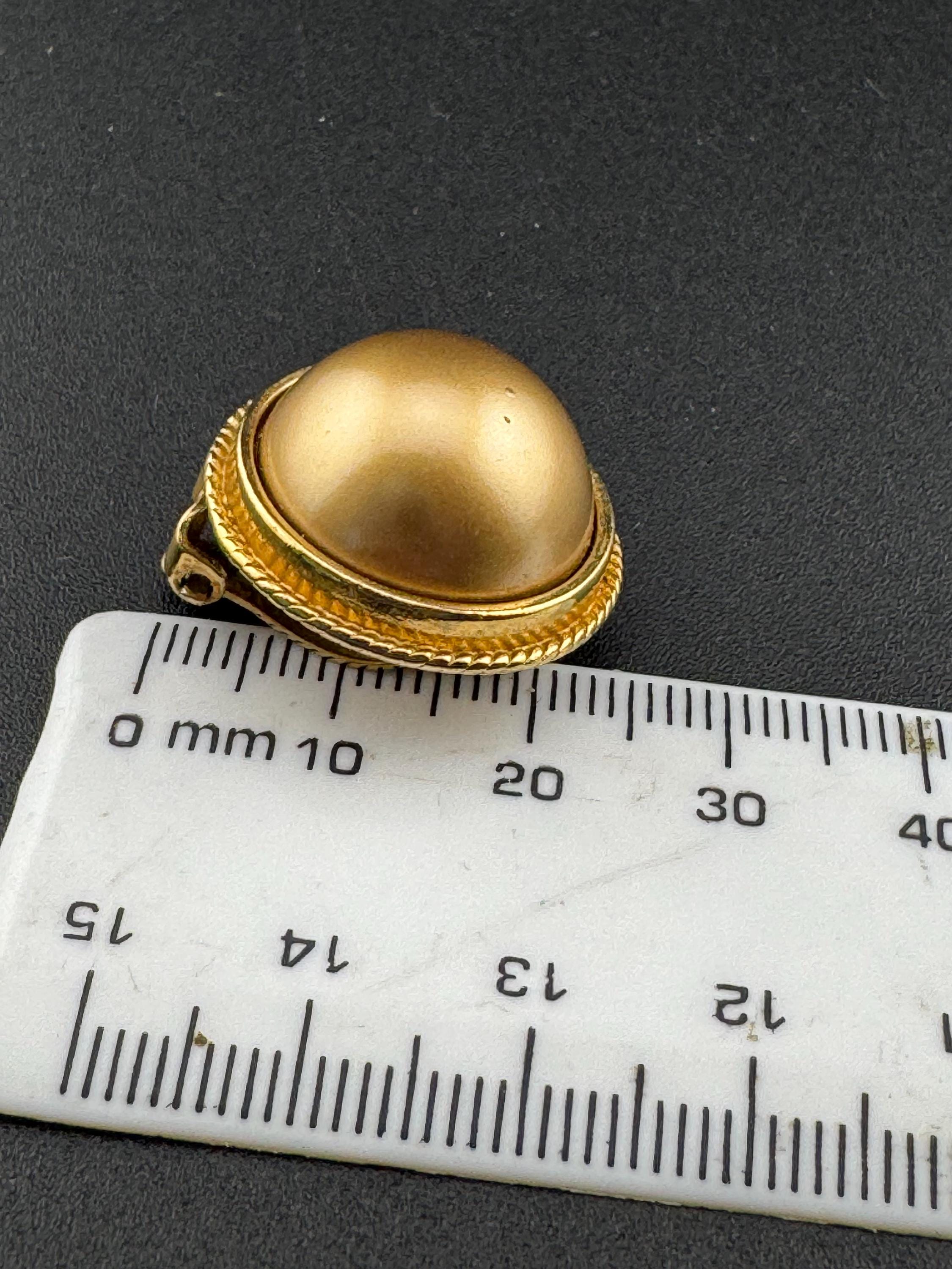 Vintage CAROLEE Gold Tone Domed Clip On Earrings: 1980s Studs