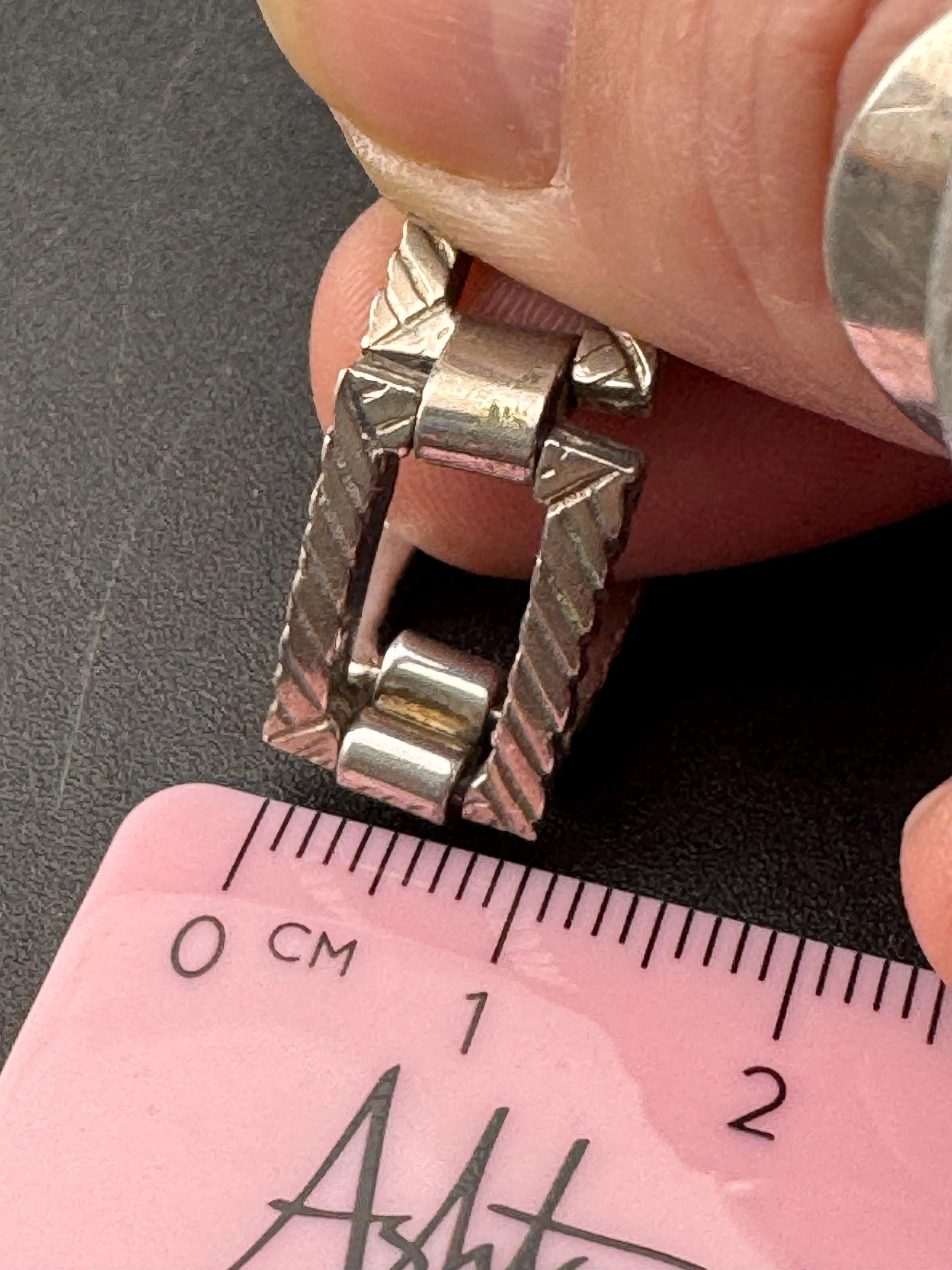 Modernist 800 continental silver panel link bracelet 22.7 grams 19.5cm x 1cm