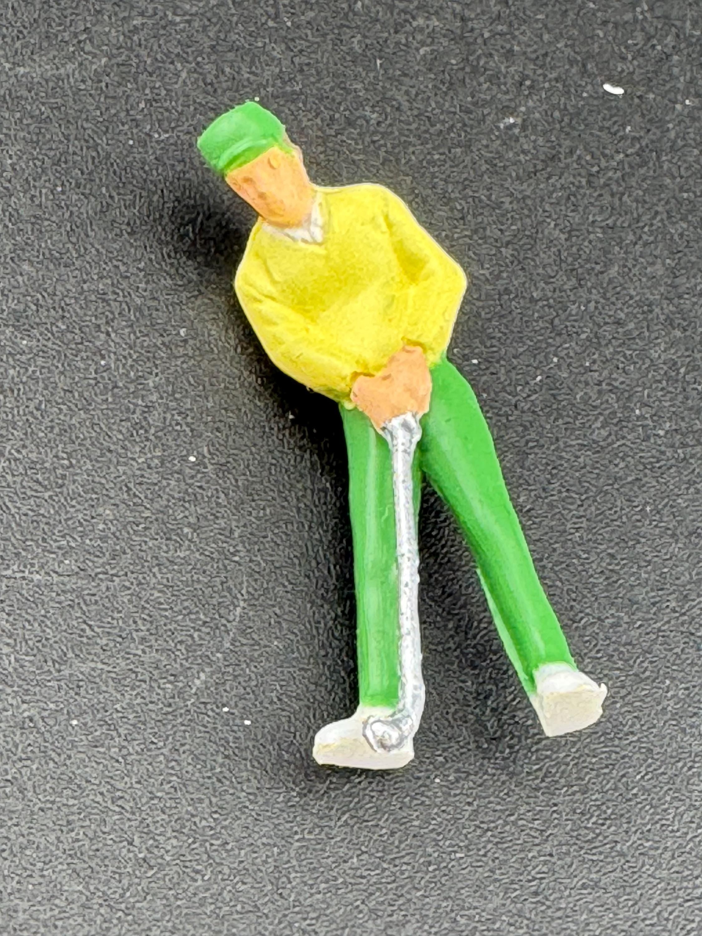 Miniature Golfer Cake Topper: Novelty Sports Decoration