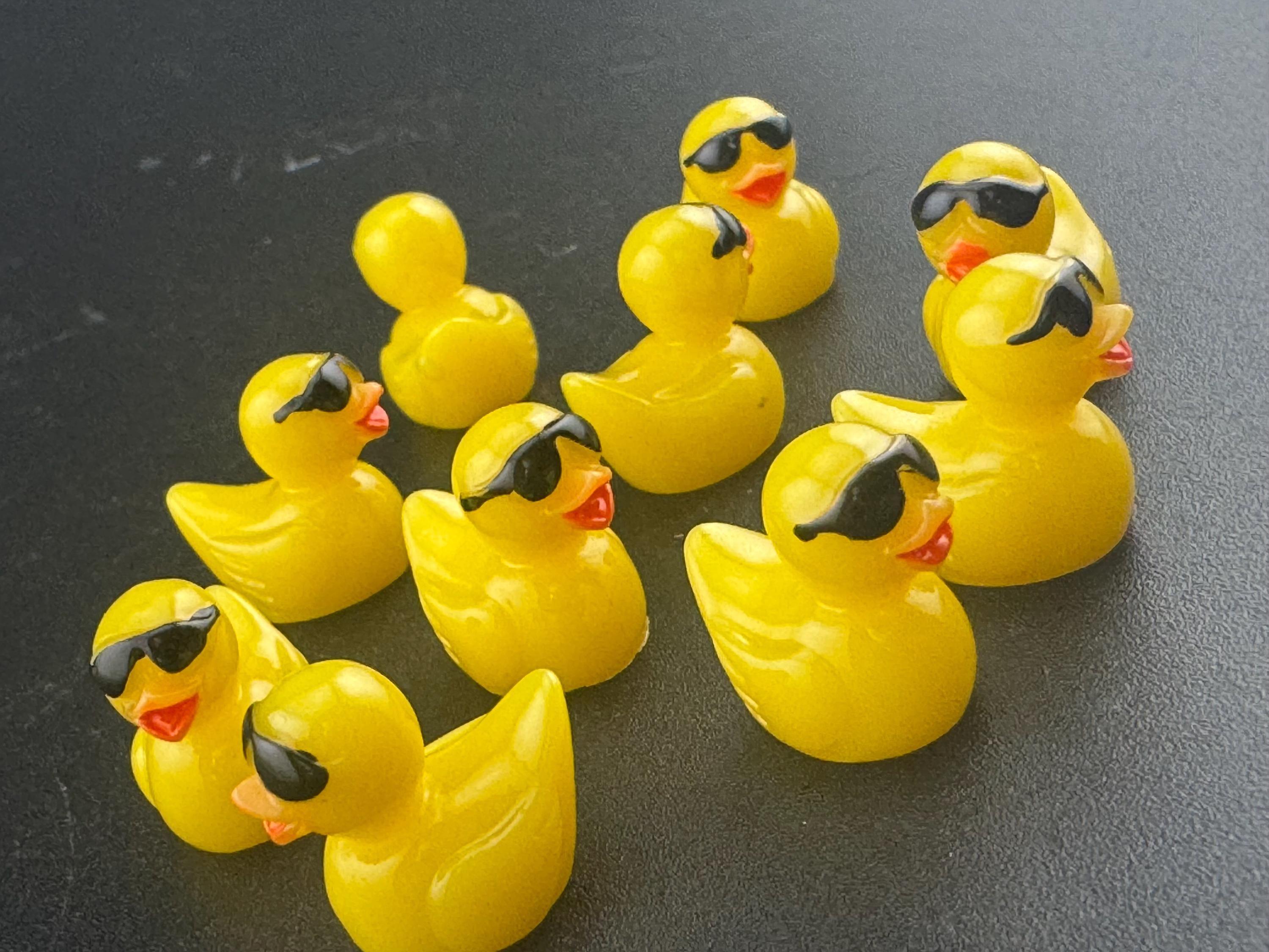 5 x miniature ducks cake toppers fairy garden farmyard dollshouse decorations