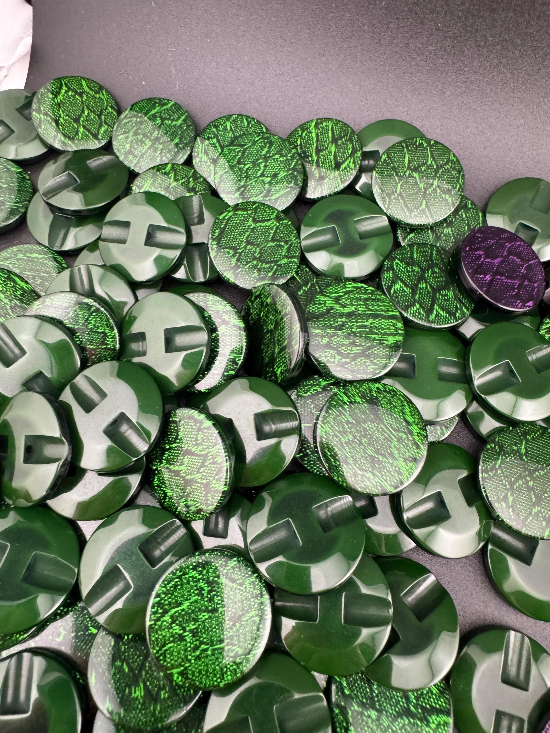 Snake Print Plastic Buttons: 21mm Shimmering Craft Supplies
