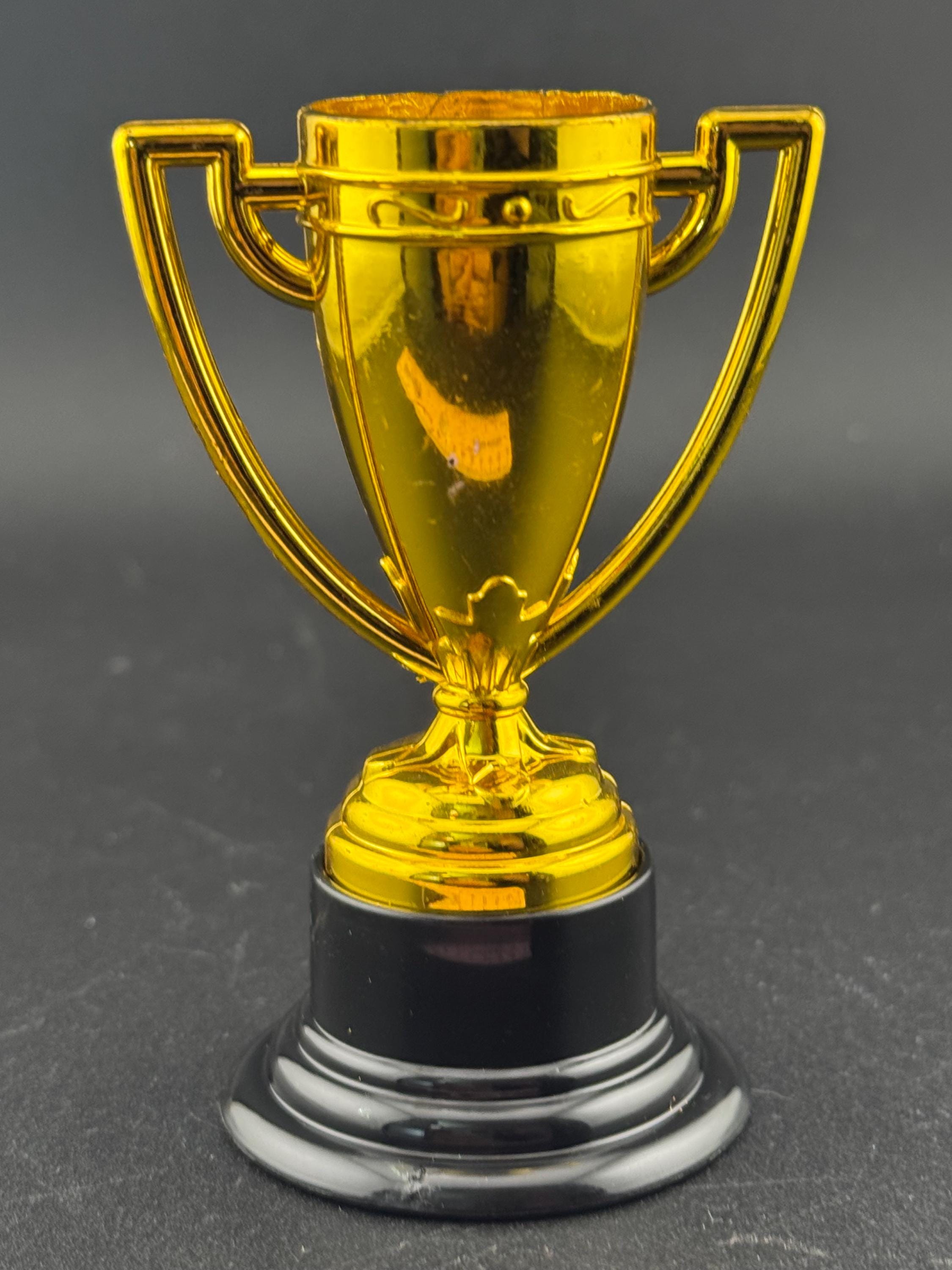 winners cup gold and black trophy cake topper decoration, football sports birthday cakes