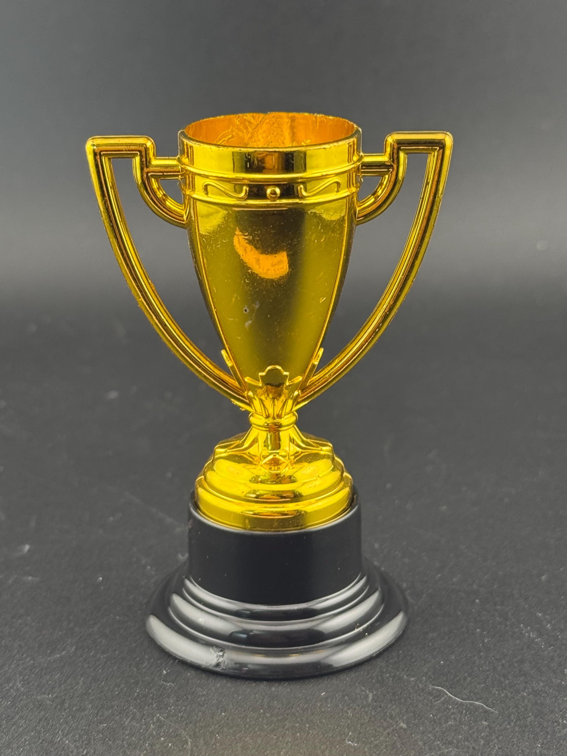 winners cup gold and black trophy cake topper decoration, football sports birthday cakes