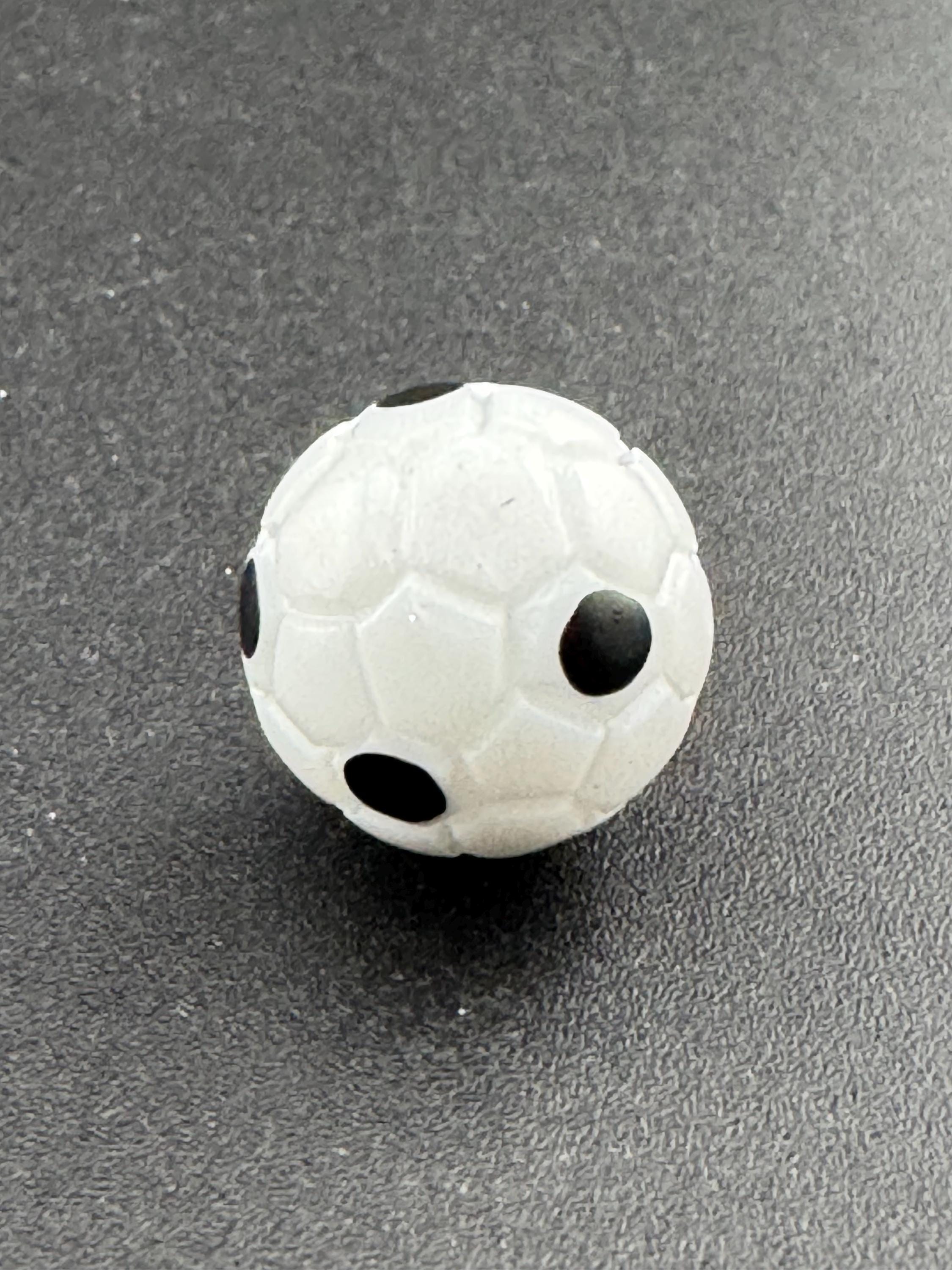 Pack of 3 1.5cm Novelty round traditional football birthday cake topper, sports, footballer decoration