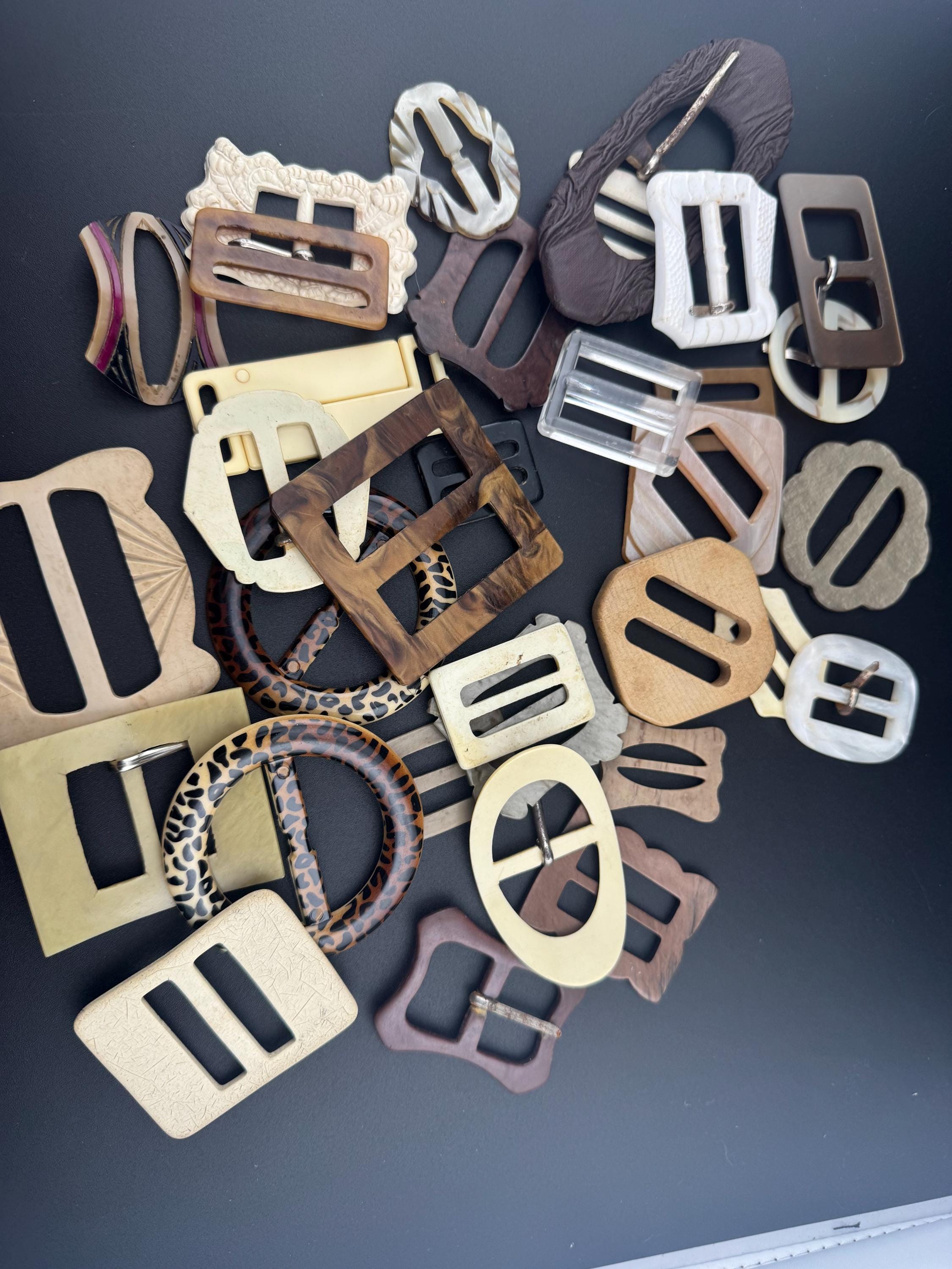 Vintage Buckle Job Lot: Steampunk, Art Deco Repurposing