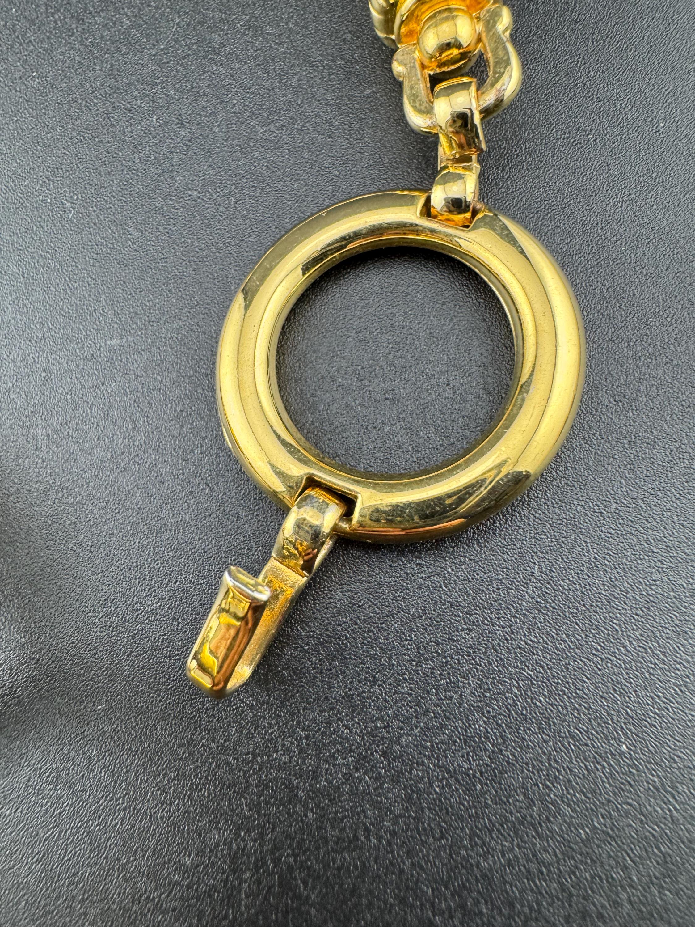 retro gold tone heavy chain link adjustable fashion belt 82-95cm good quality