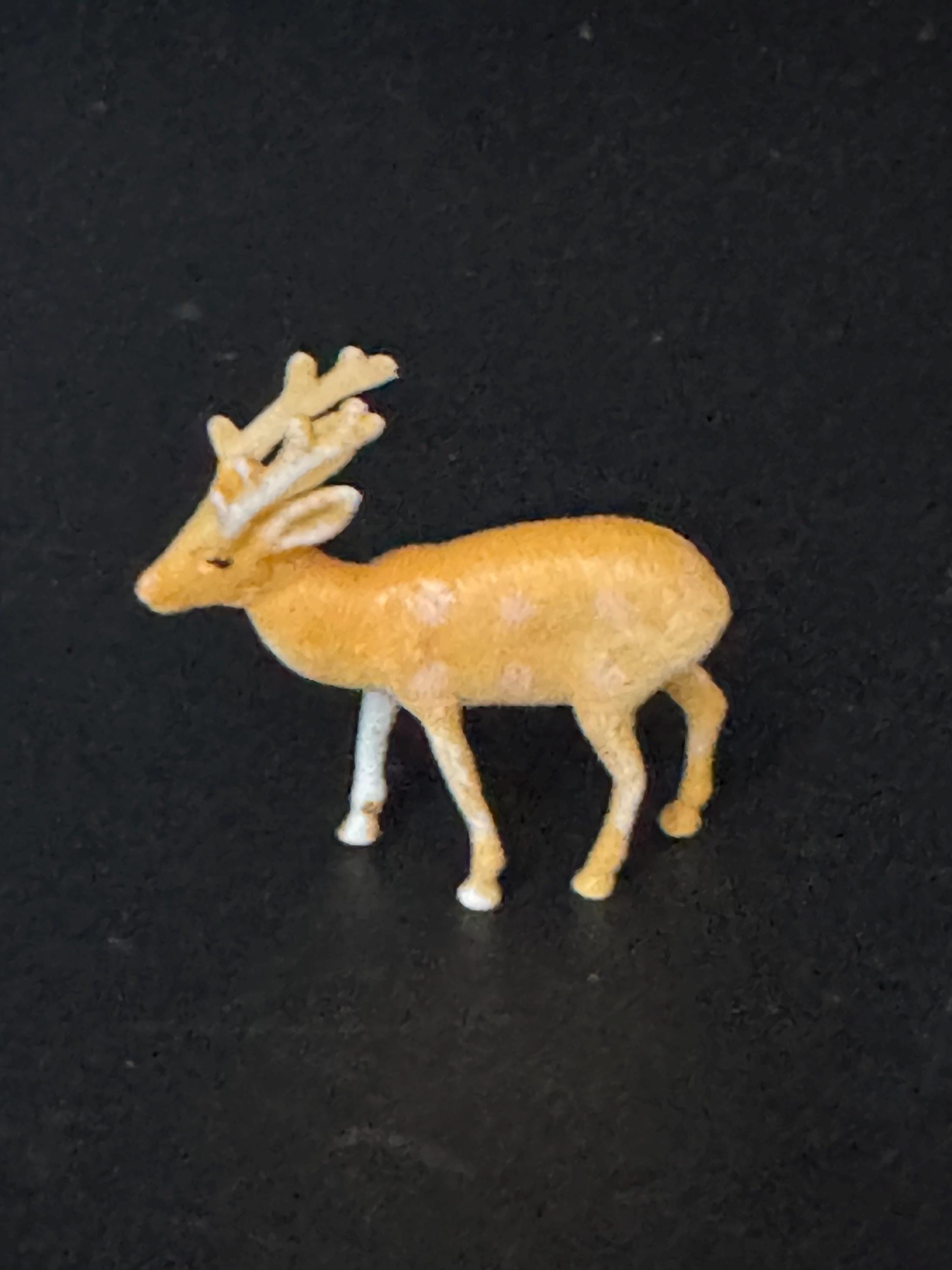 Traditional Retro REINDEER nostalgic kitsch plastic cake topper decoration home baking christmas cake decor sign