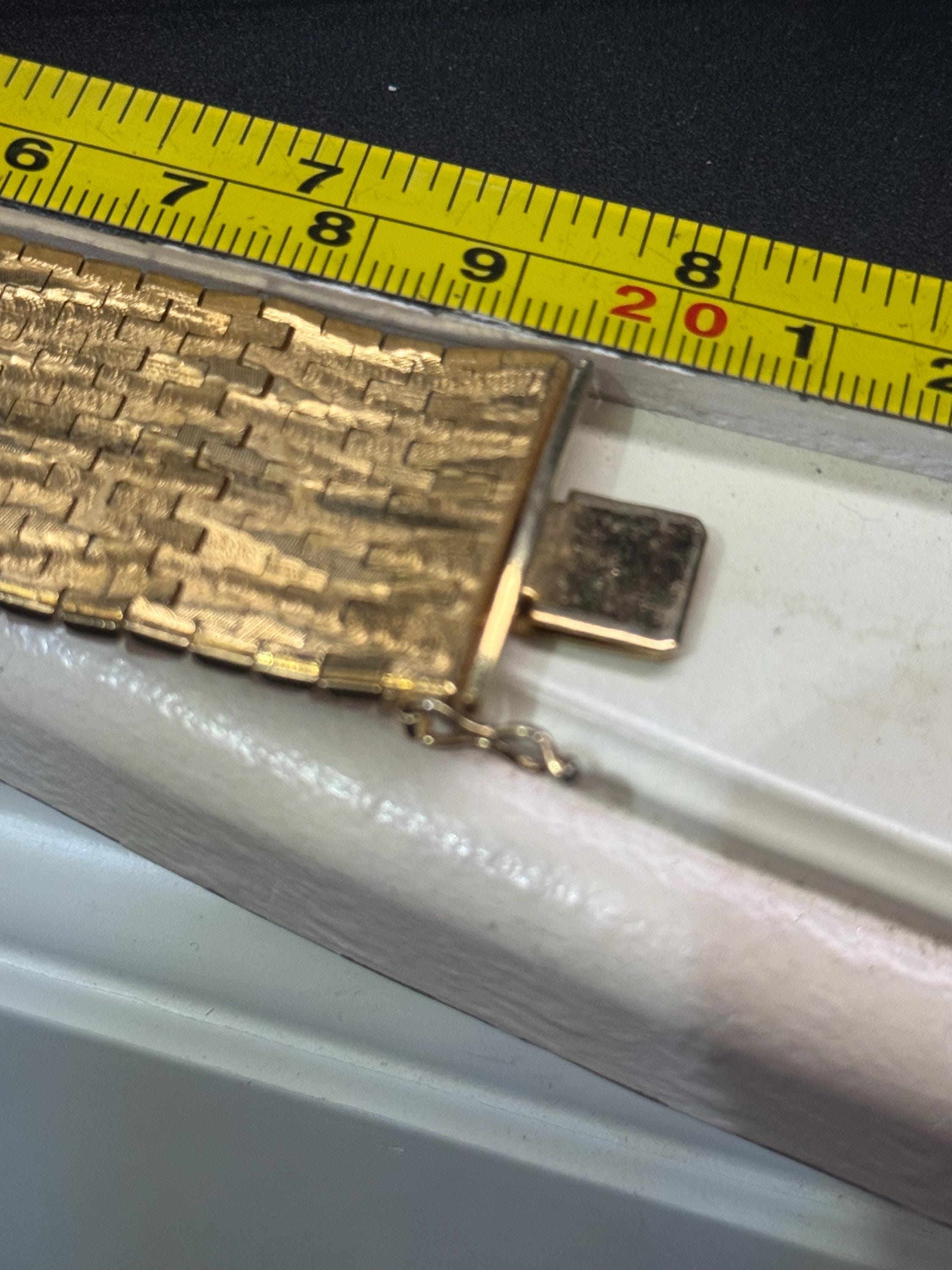 1970s Italian 18k Gold Plated Cuff Bracelet