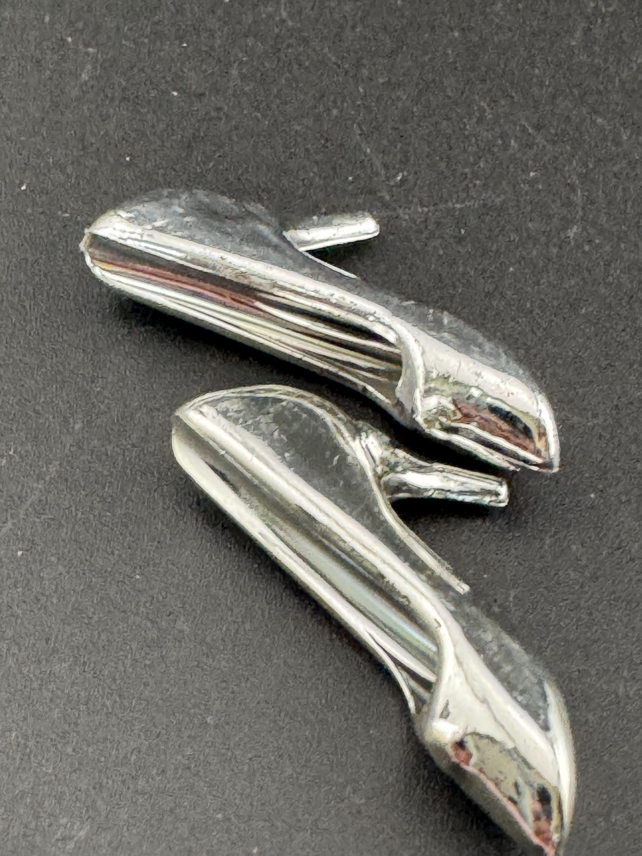 Vintage 1960s pair of silver stiletto heel shoes plastic Cake topper decoration 18th 21st Birthday Bridal Wedding Cake  old shop stock
