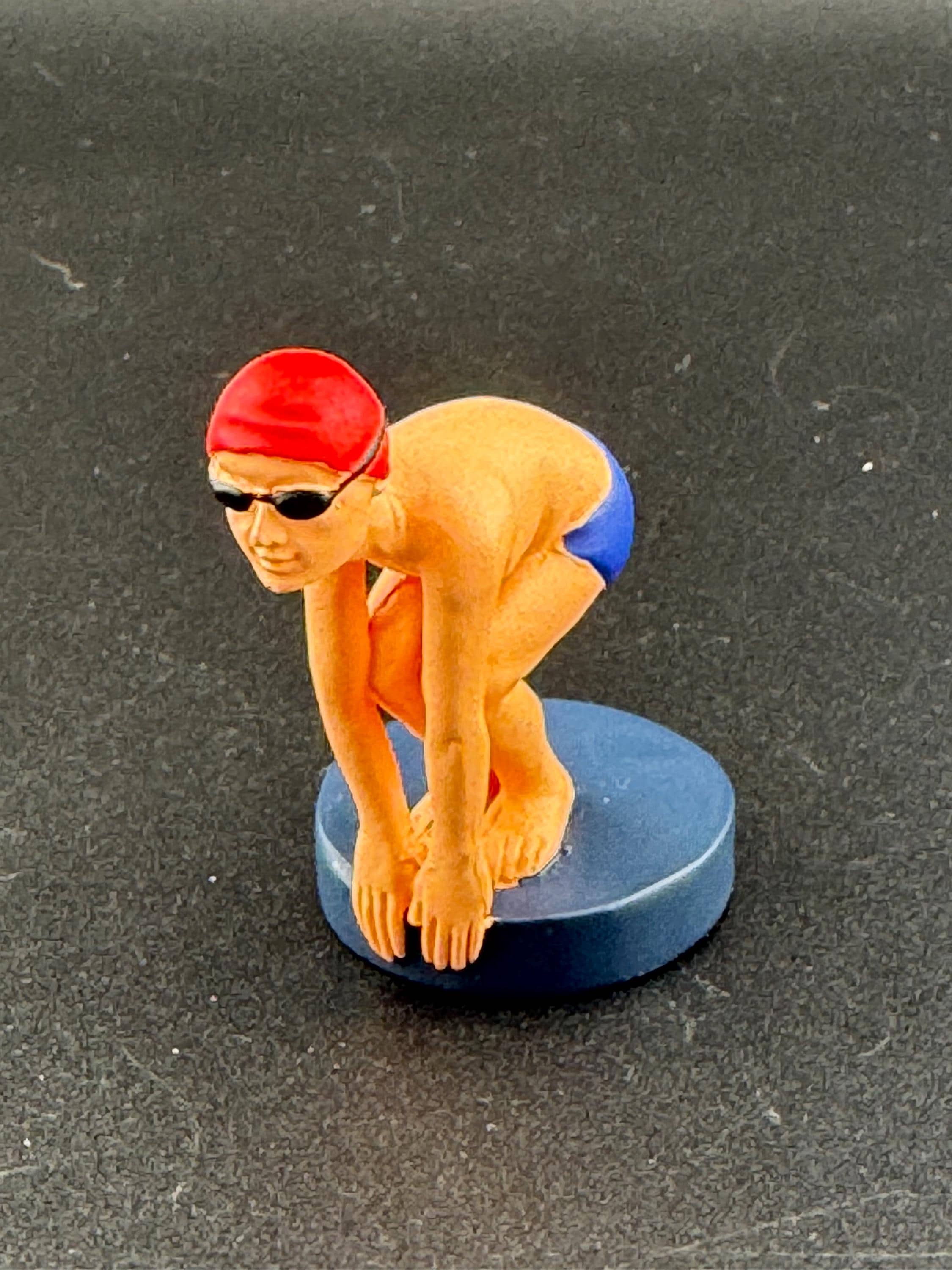 Mens swimming diving birthday cake topper, novelty sports, man swimmer figure decoration