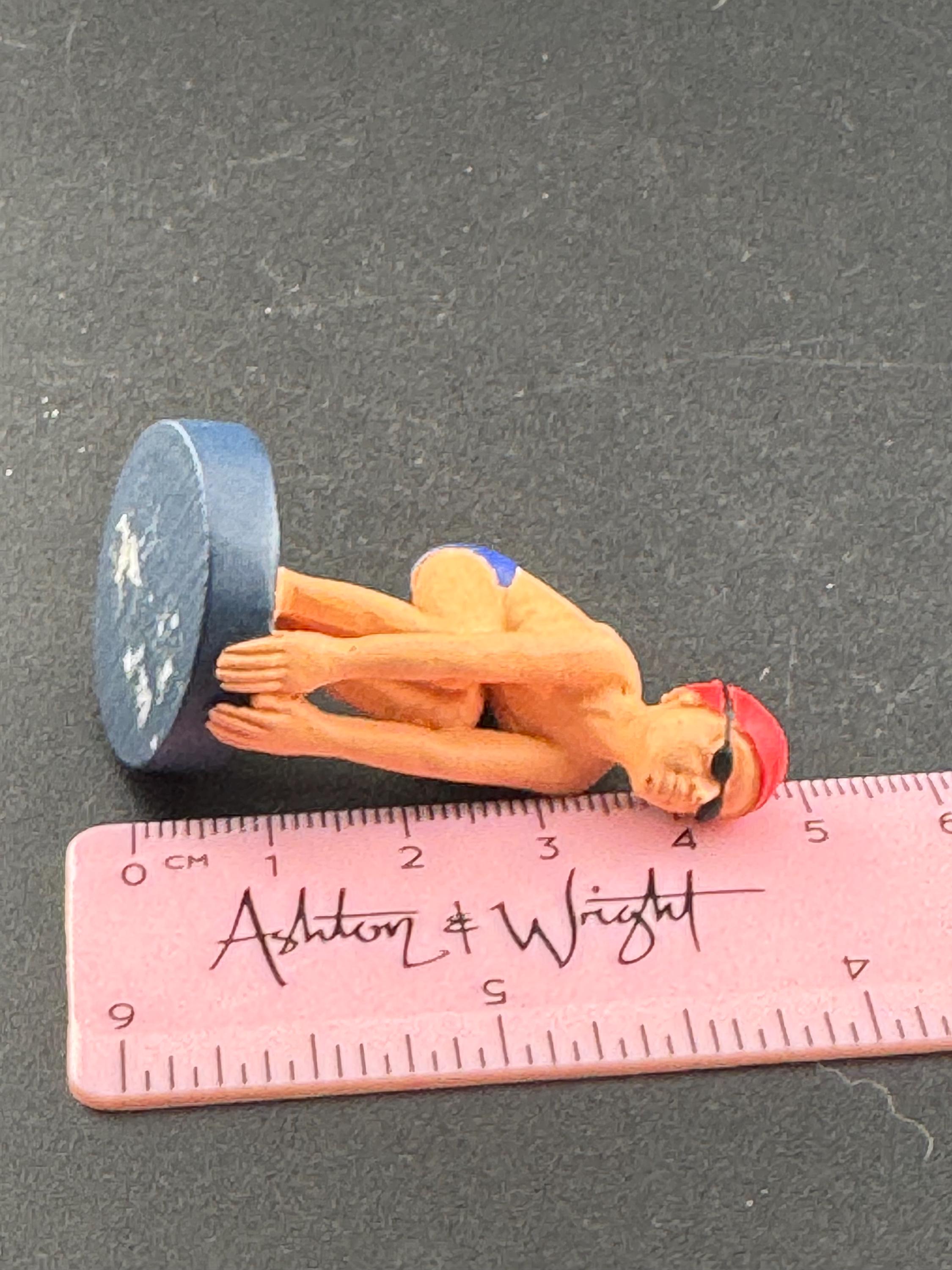 Mens swimming diving birthday cake topper, novelty sports, man swimmer figure decoration