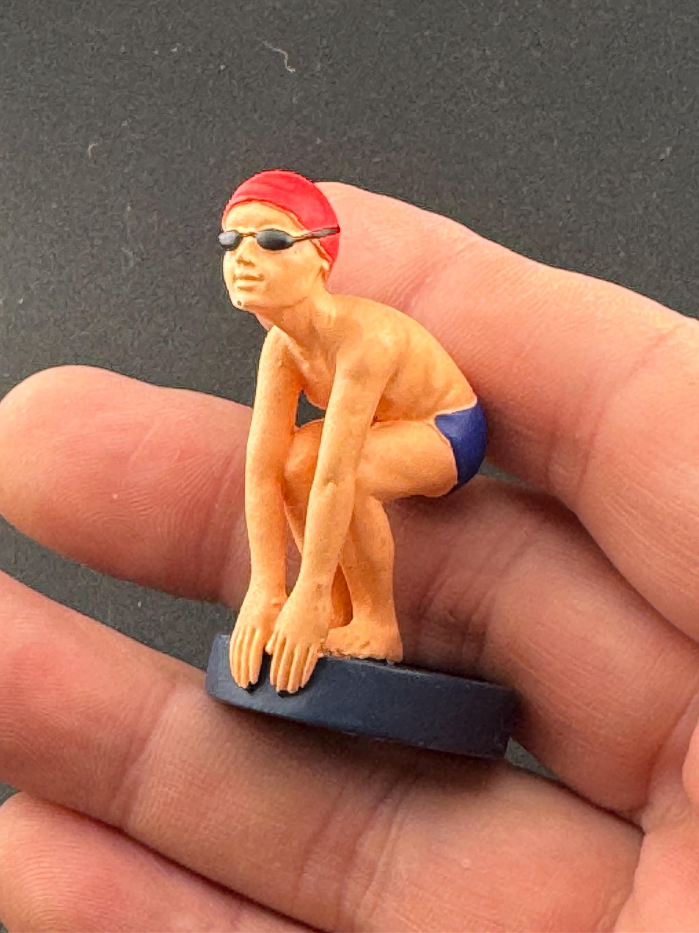 Mens swimming diving birthday cake topper, novelty sports, man swimmer figure decoration