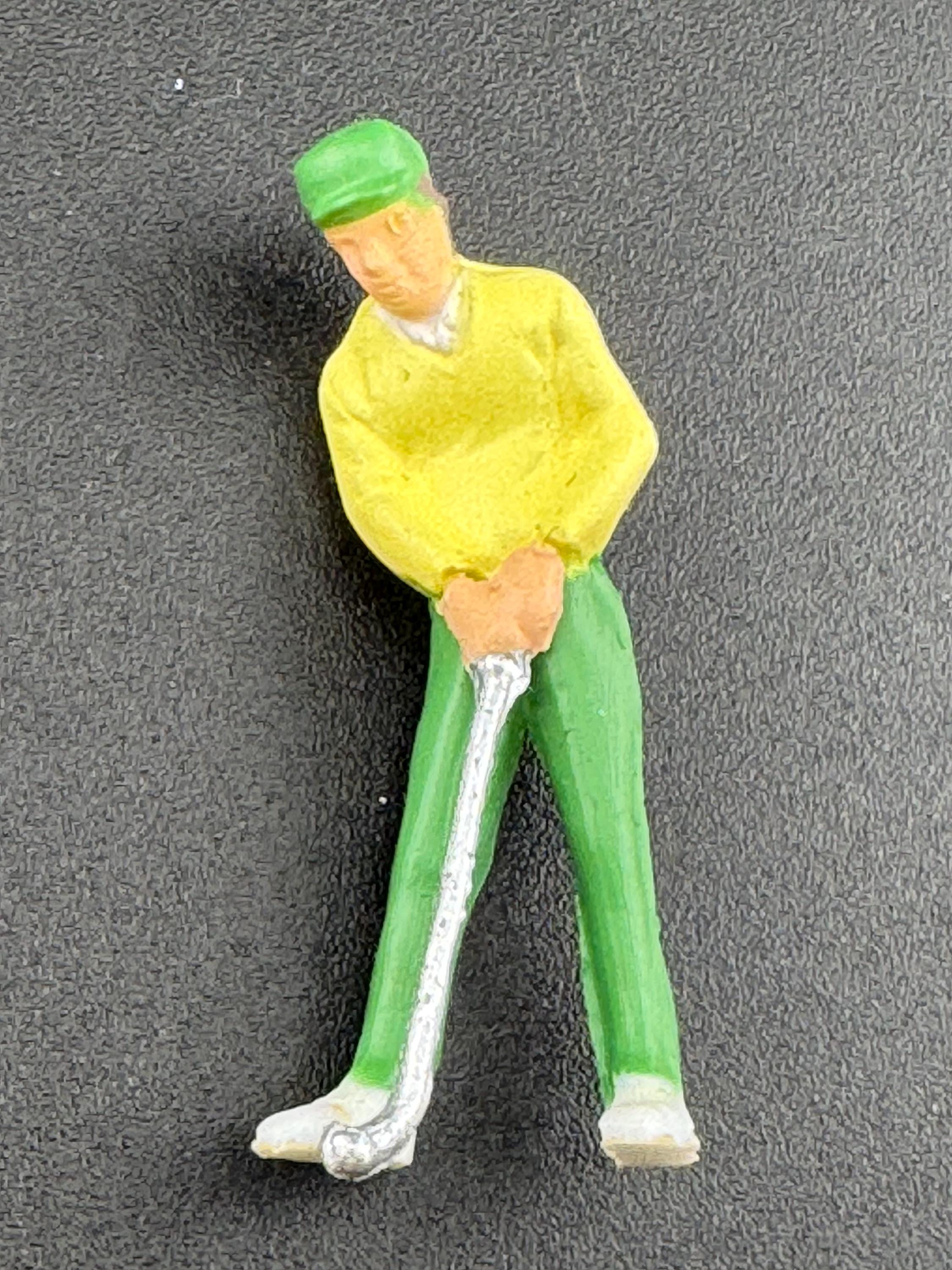 Miniature Golfer Cake Topper: Novelty Sports Decoration