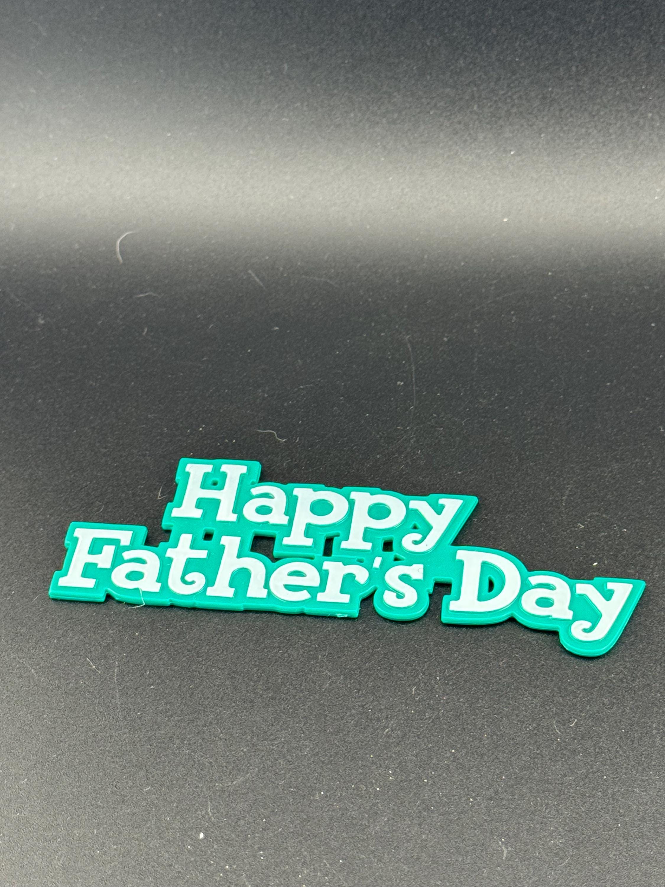 Vintage large Happy Father’s Day  GREEN Cake Decoration Topper by Decopac