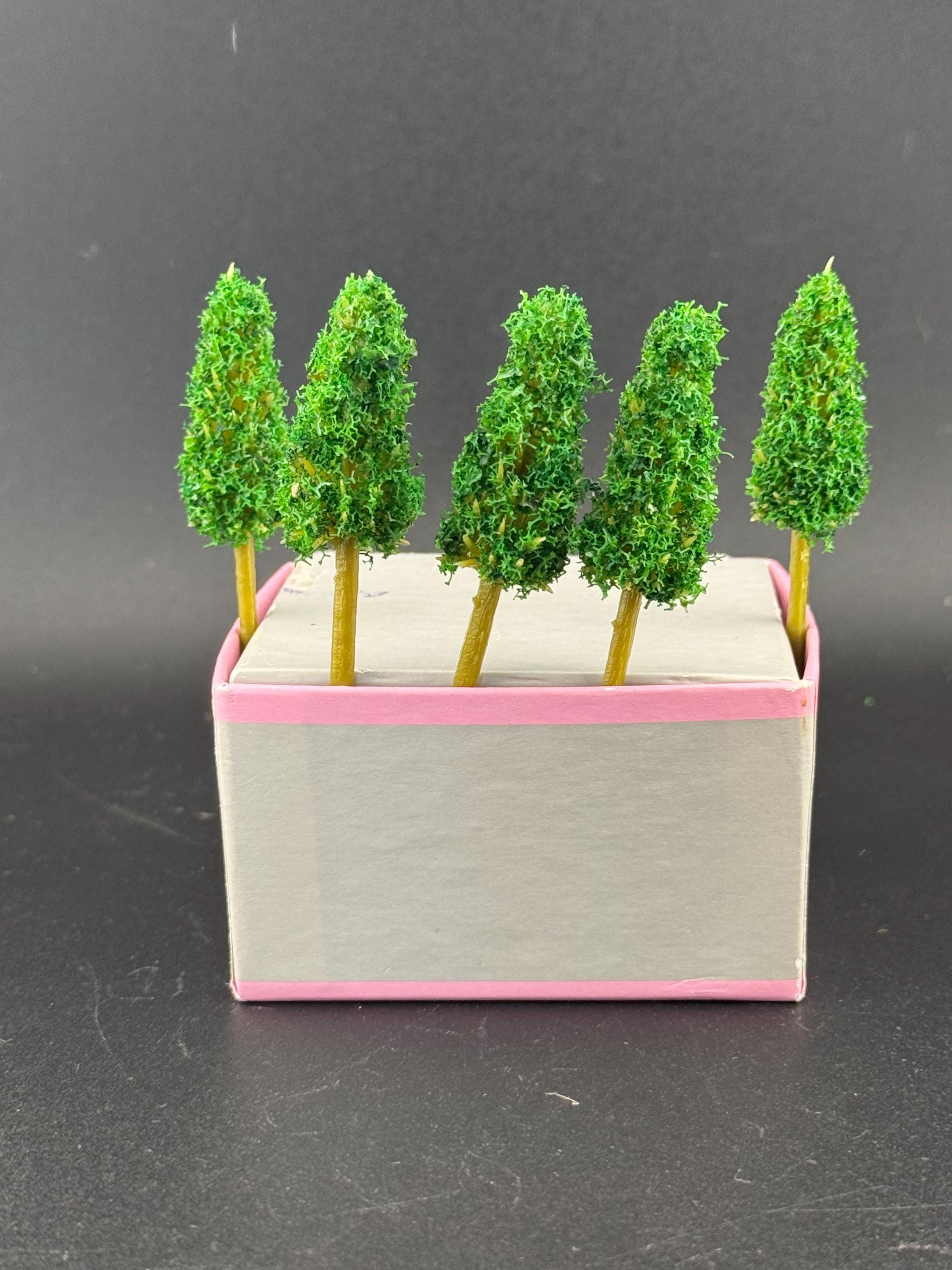 Miniature Fir Trees (5 Pieces): 5cm Cake Toppers, Woodland Scenery