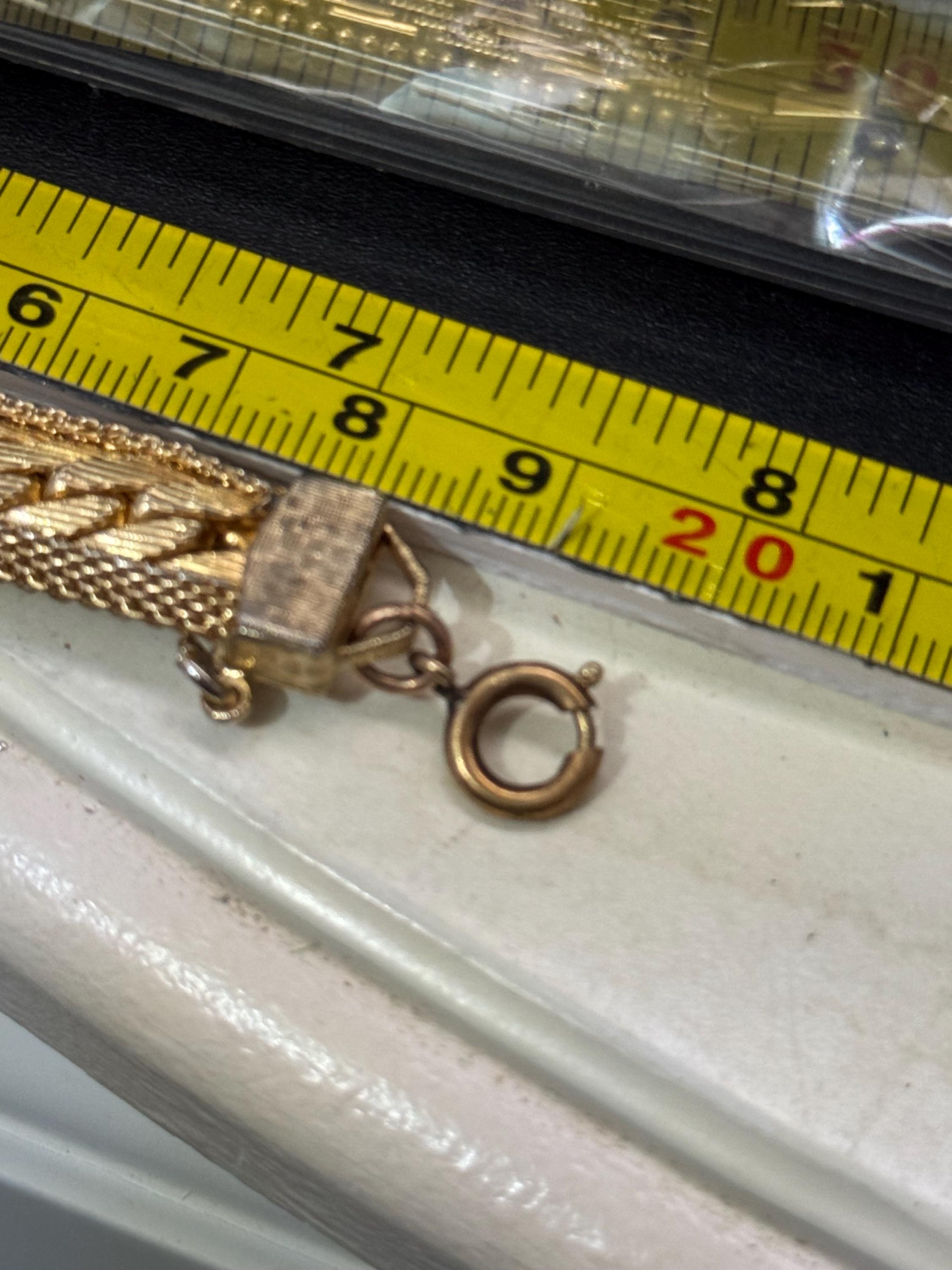 Retro 1970s Italian woven mesh wide gold tone cuff bracelet