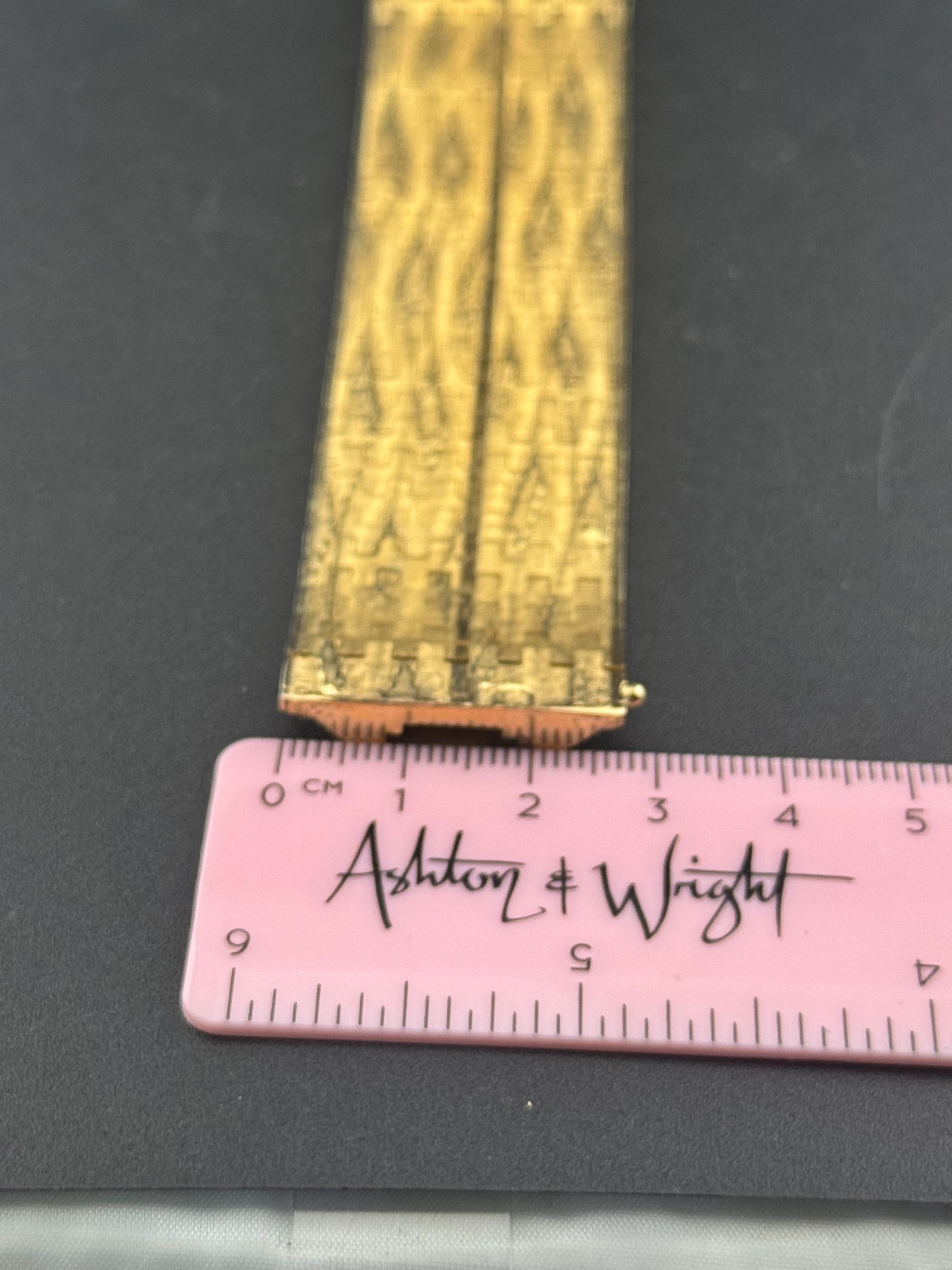 1970s Italian 18k Gold Plated Cuff Bracelet