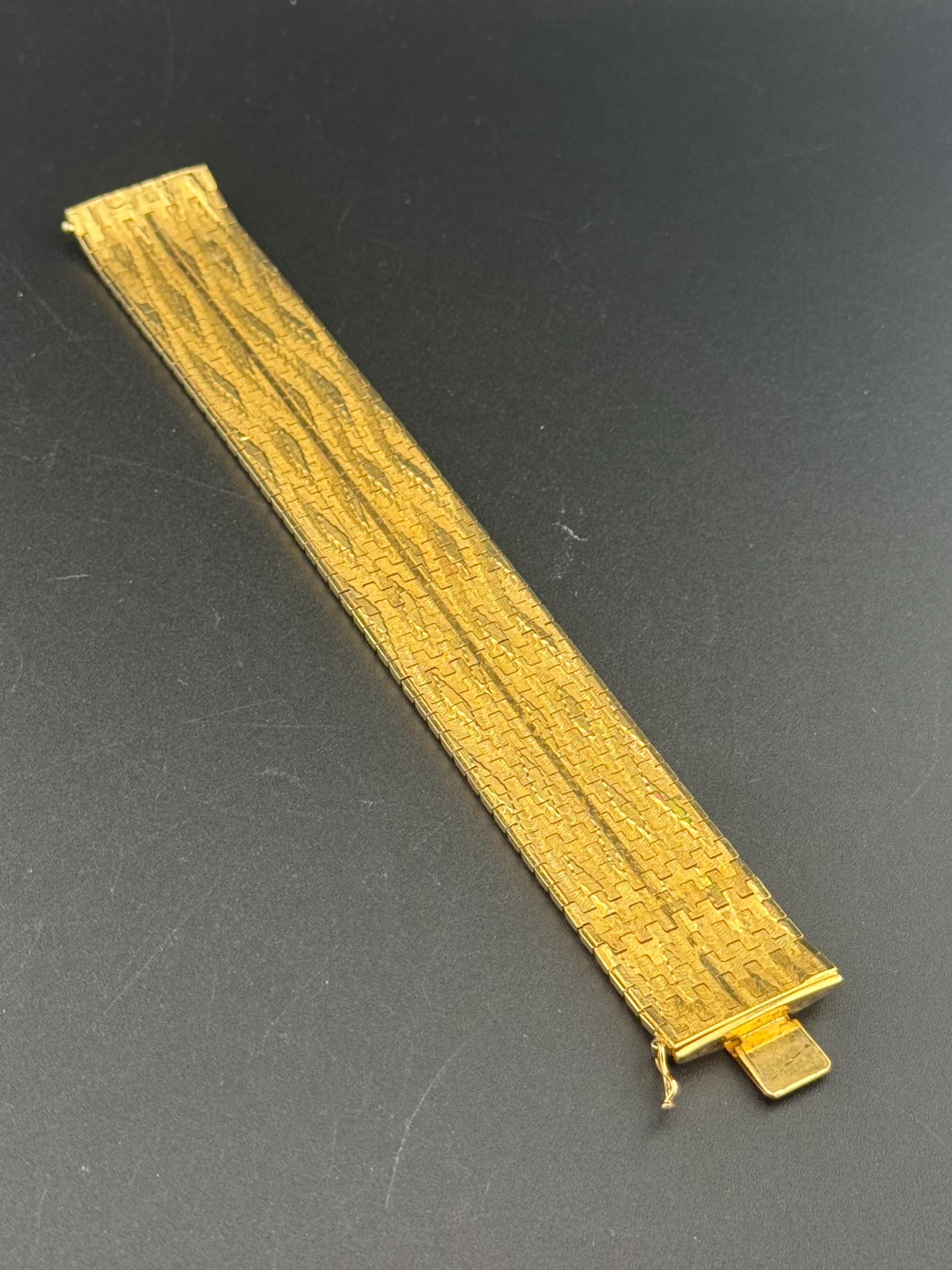 1970s Italian 18k Gold Plated Cuff Bracelet