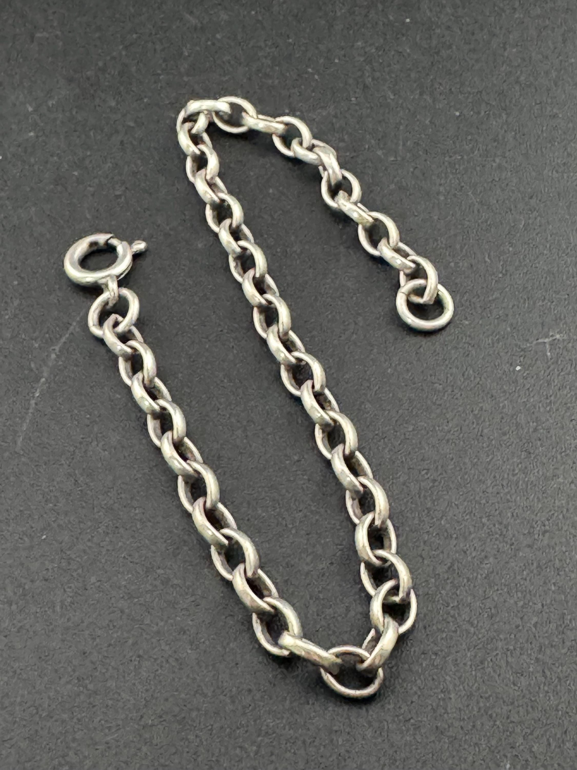 Dainty Retro plain 925 Sterling silver curb chain belcher bracelet 20cm 7.1 grams