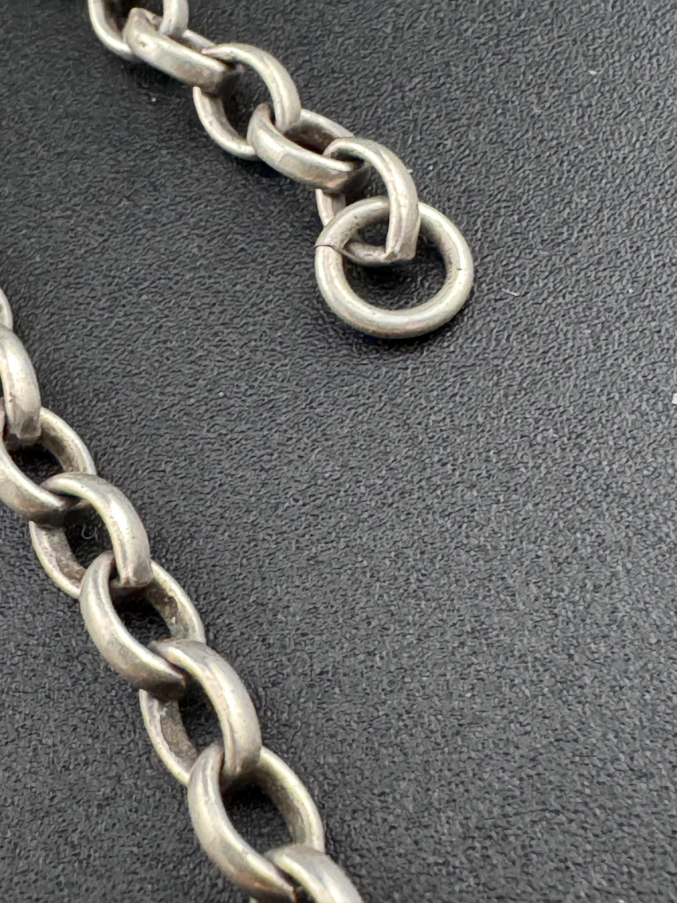 Dainty Retro plain 925 Sterling silver curb chain belcher bracelet 20cm 7.1 grams