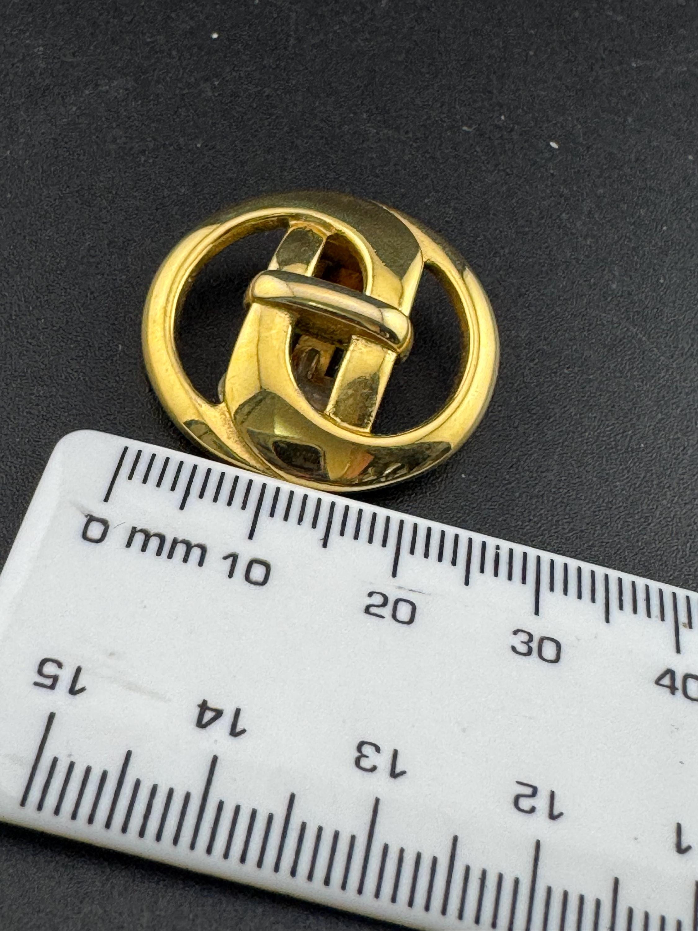 Vintage Retro 1980s oversized gold tone high end pierced large stud Earrings