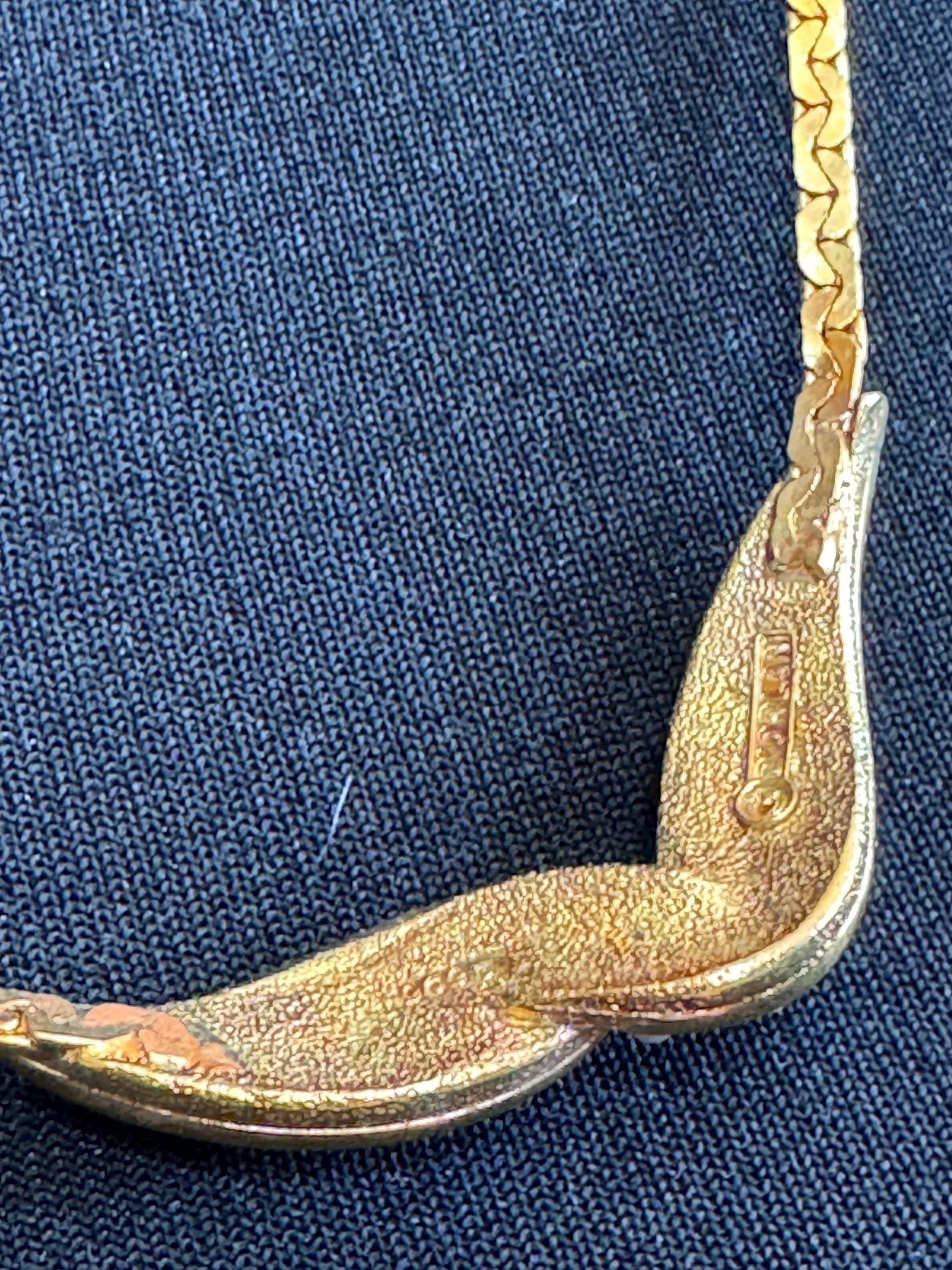 Vintage D’orlan Canada designer 22ct triple gold plated and faux seed pearl chain necklace 63cm