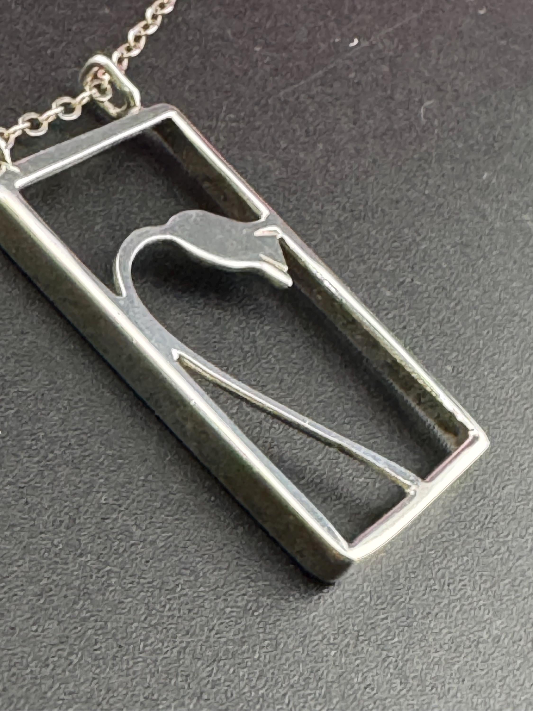 Vintage snowdrop Scottish thistle 925 Sterling Silver modernist flower pendant necklace on 60cm chain TB letter D