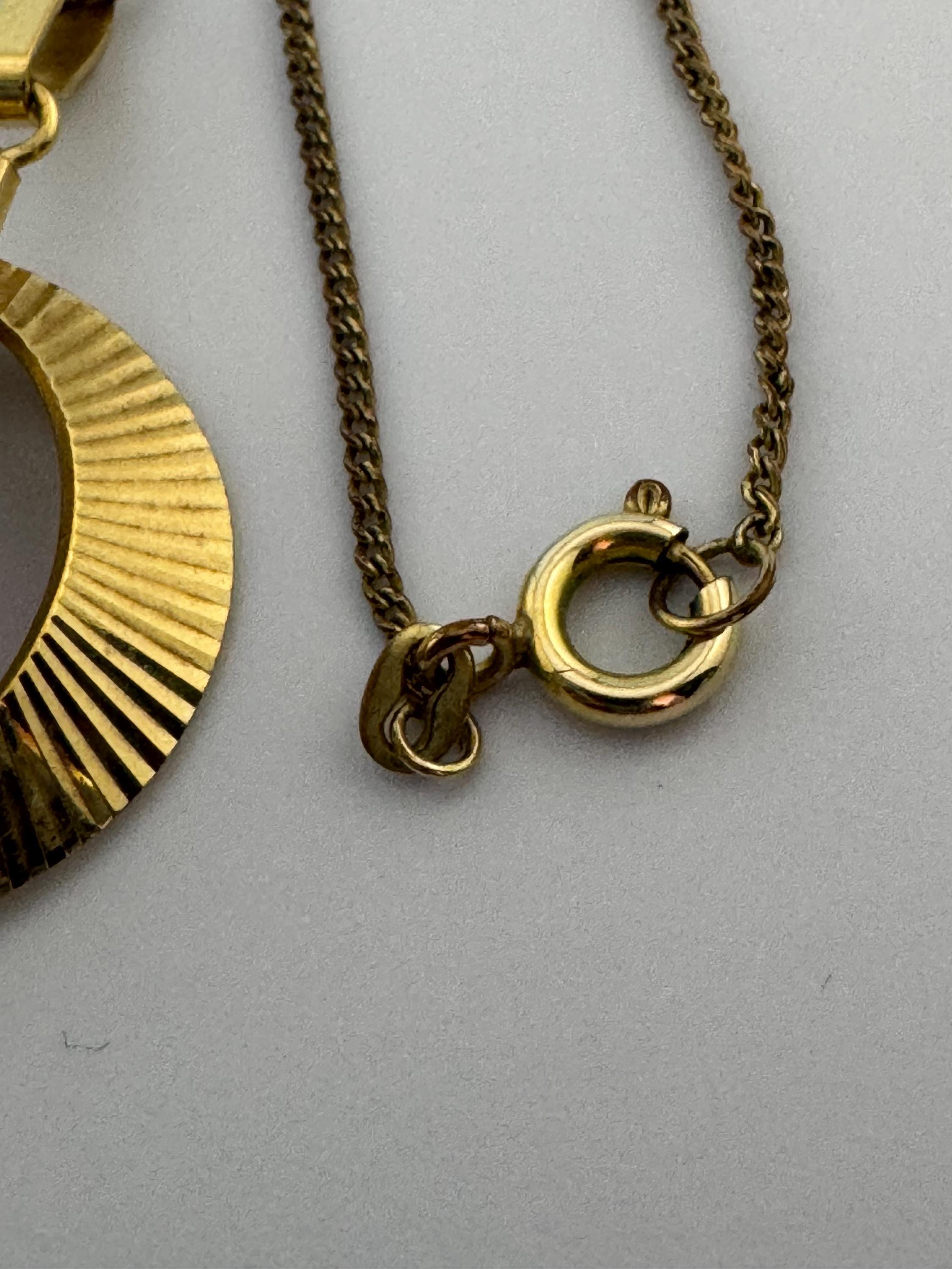 Signed K&L Kordes and Lichtenfels rolled gold amethyst purple  gemstone pendant necklace 46cm